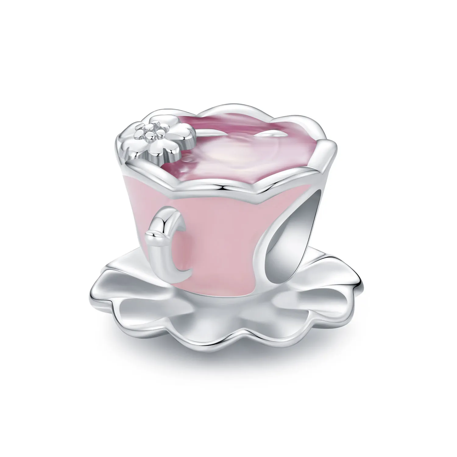 Pandora Style Flower Tea Cup Charm - SCC2563