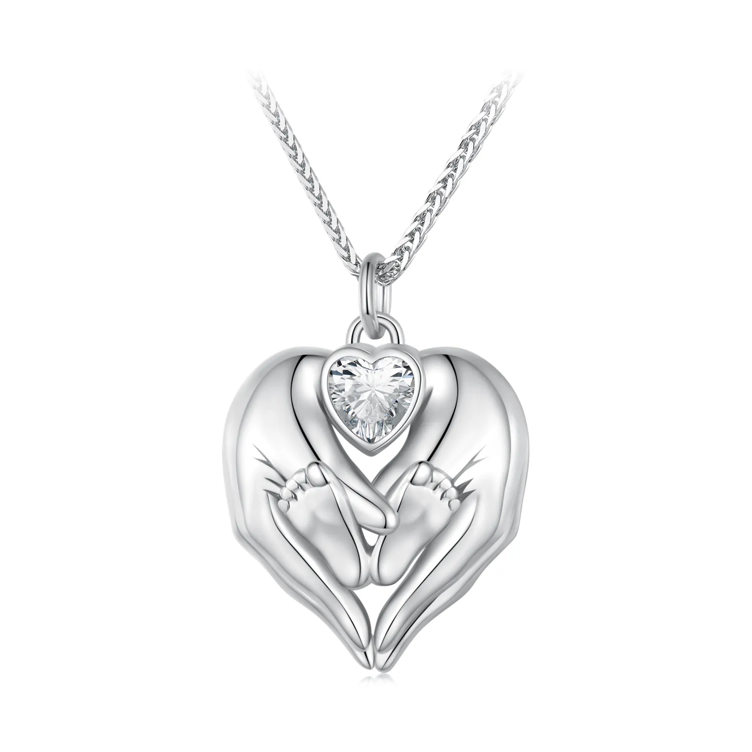 Pandora Style Footprint Necklace - SCN497