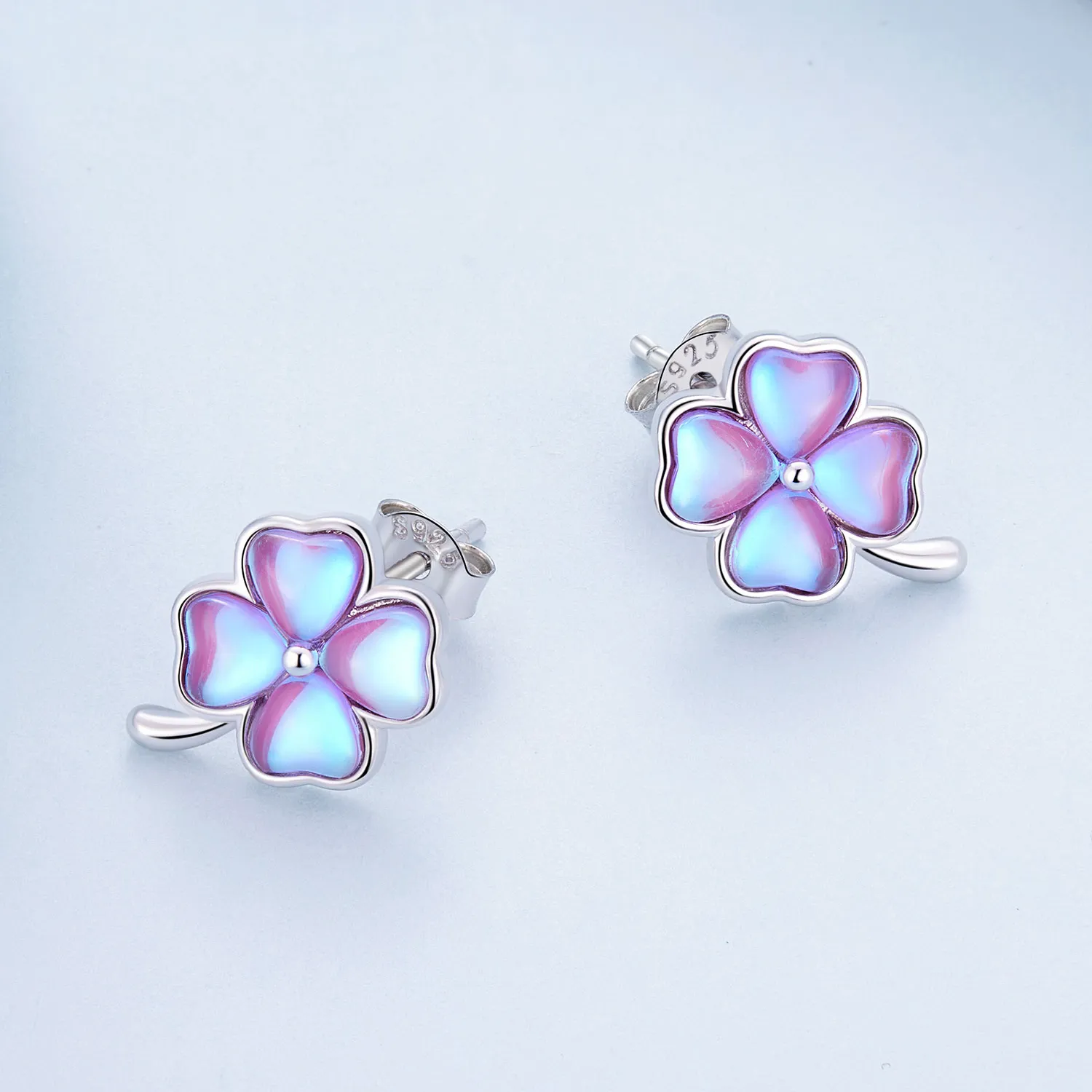 Pandora Style Four Leaf Clover Studs Earrings - BSE914