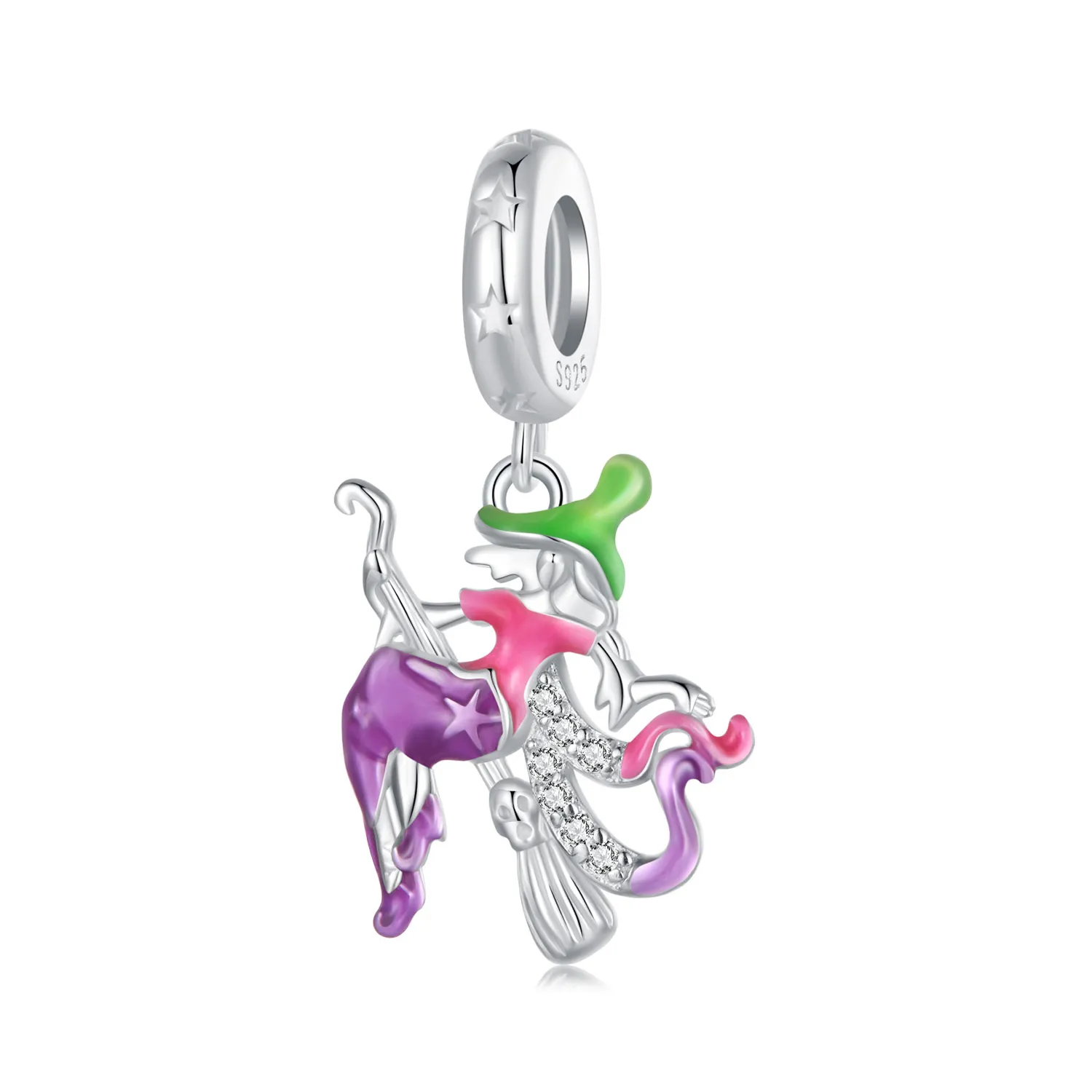 Pandora Style Glow-in-the-dark witch Dangle - SCC2608