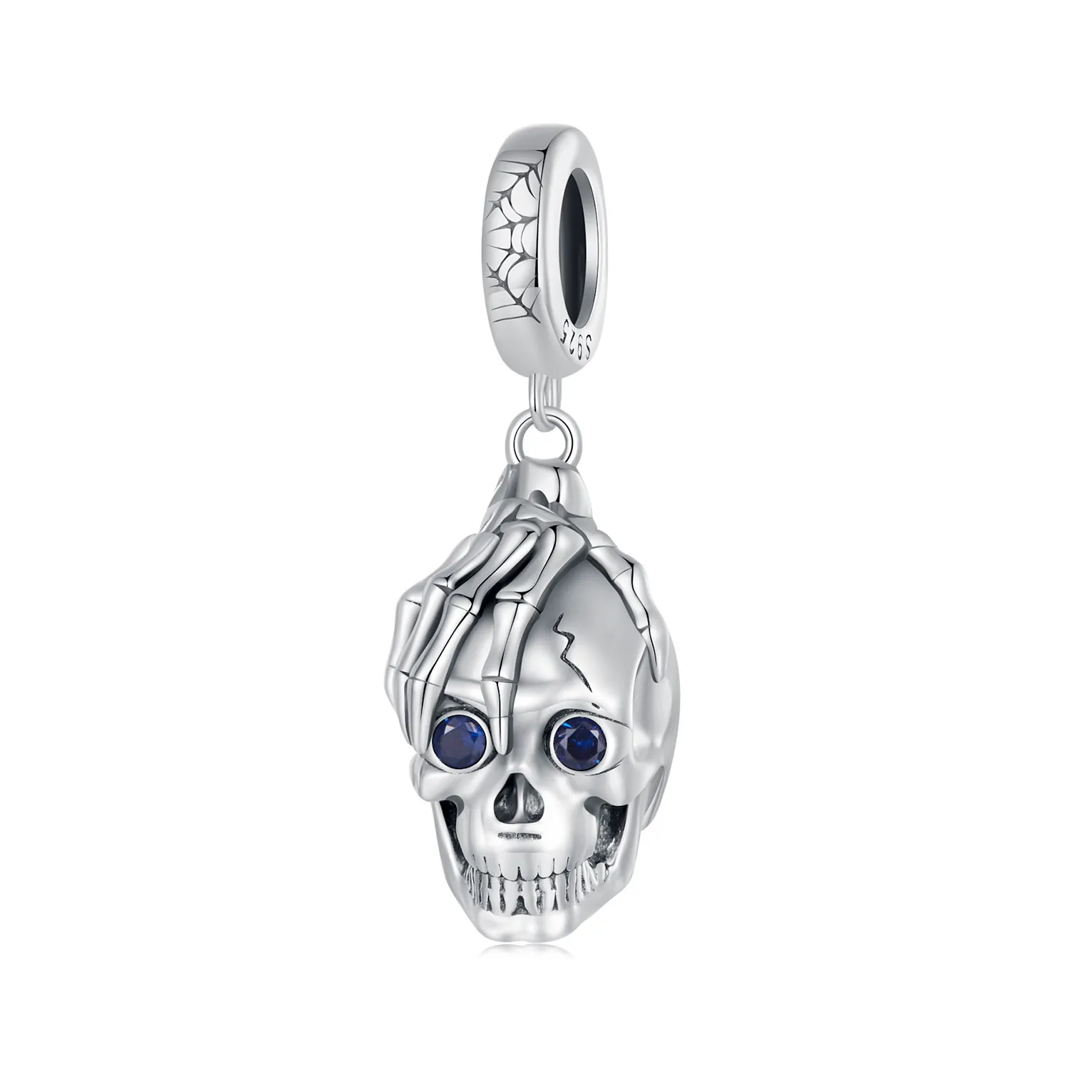 pandora style halloween skull dangle scc2606