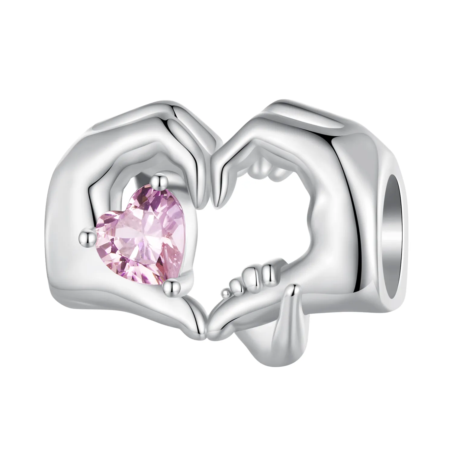 Pandora Style Heart Gesture Charm - BSC829