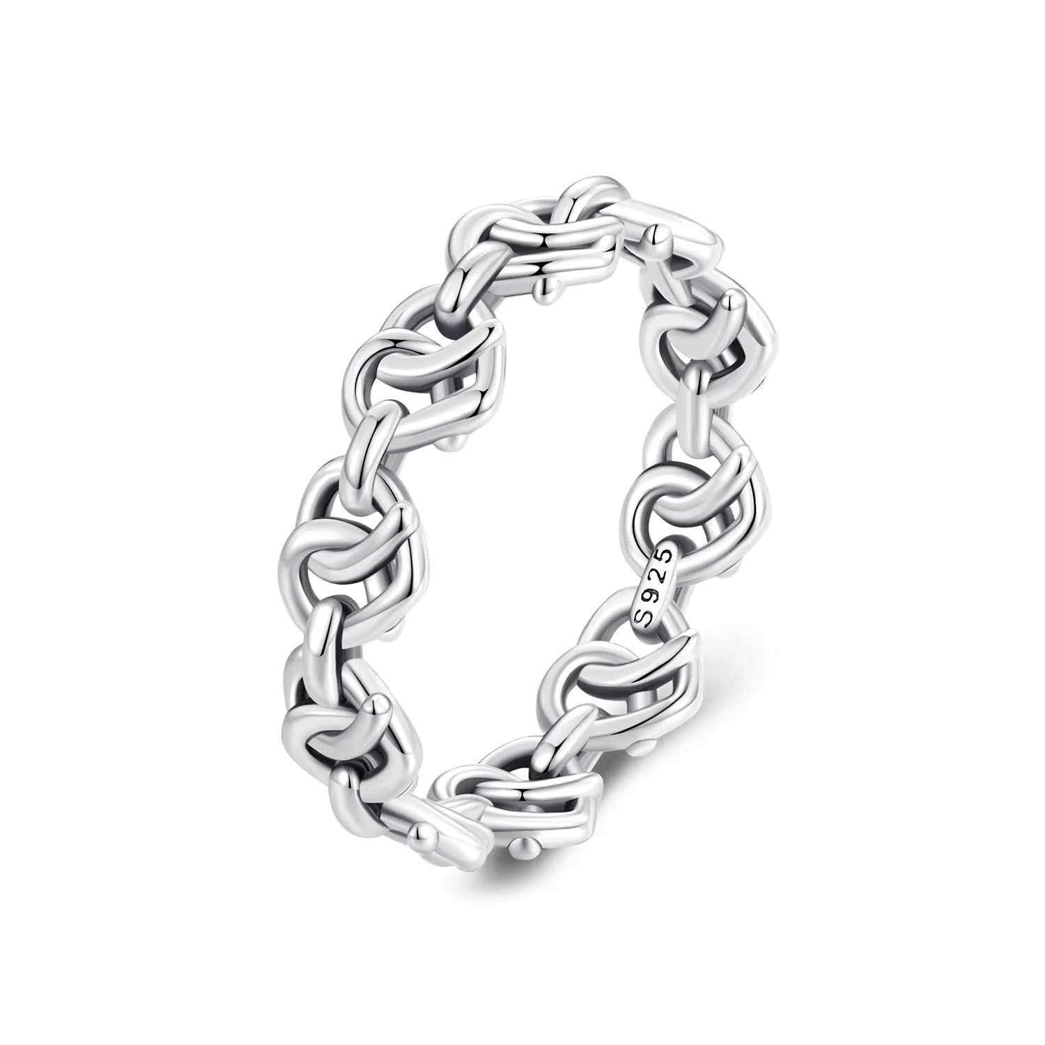 Pandora Style Heart Shaped Chain Ring - SCR963