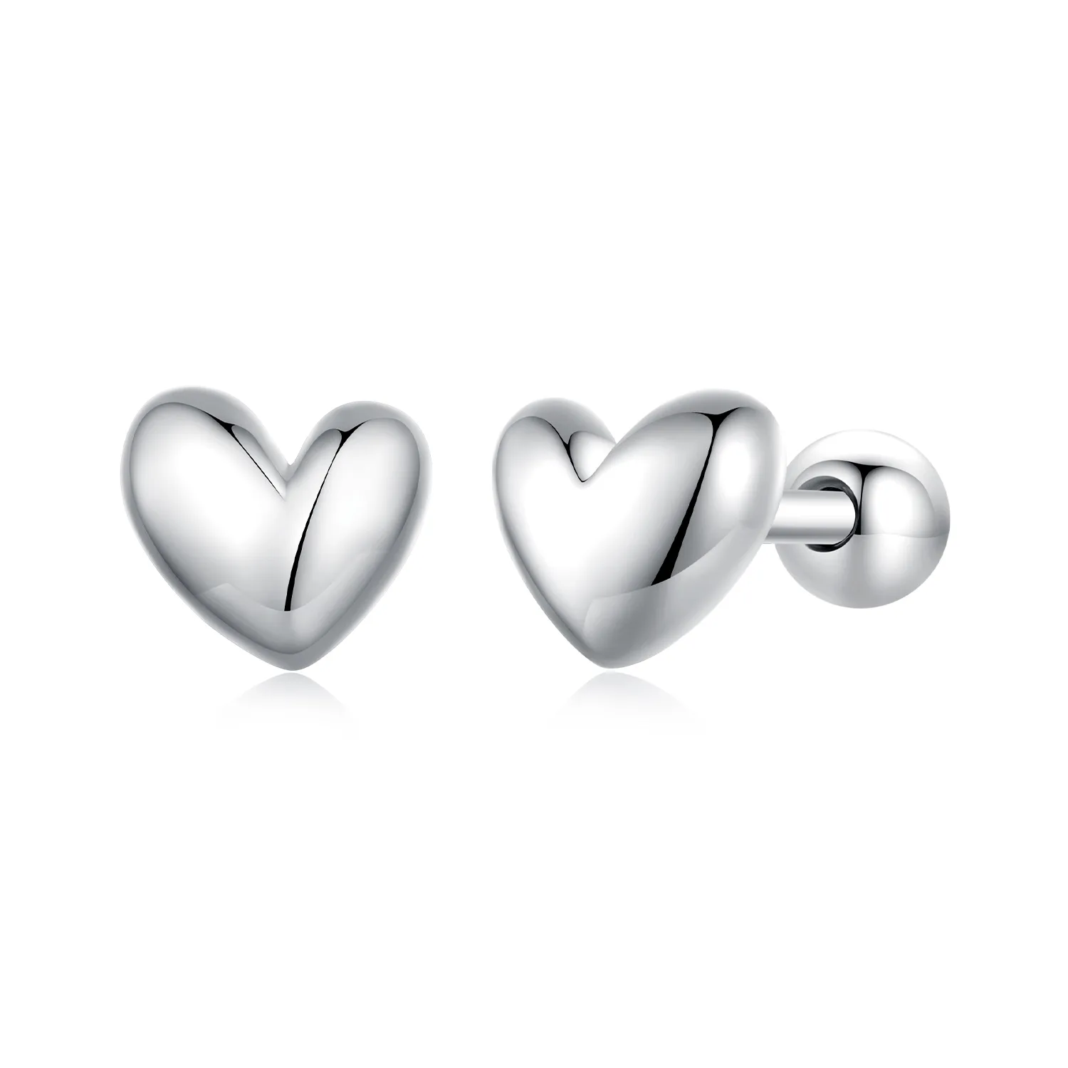 pandora style heartshaped studs earrings bse886