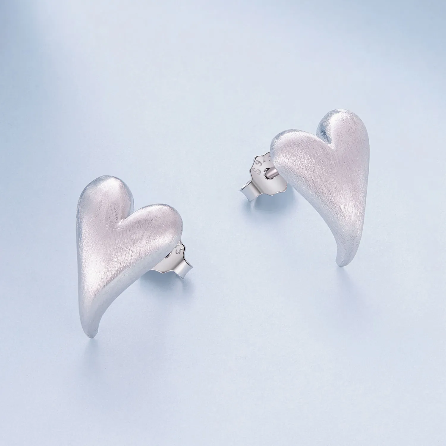 Pandora Style Heart-Shaped Studs Earrings - BSE916