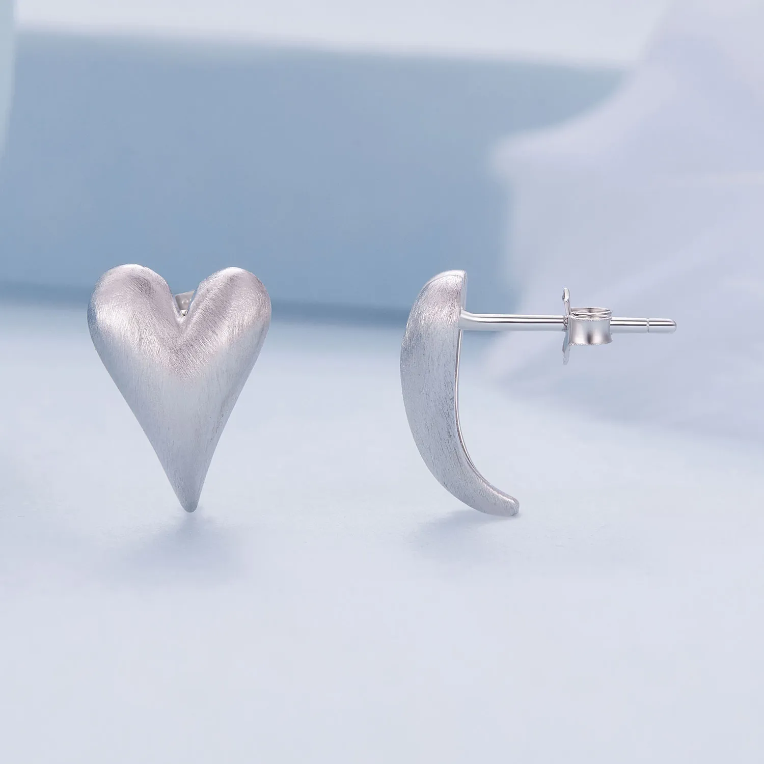 Pandora Style Heart-Shaped Studs Earrings - BSE916