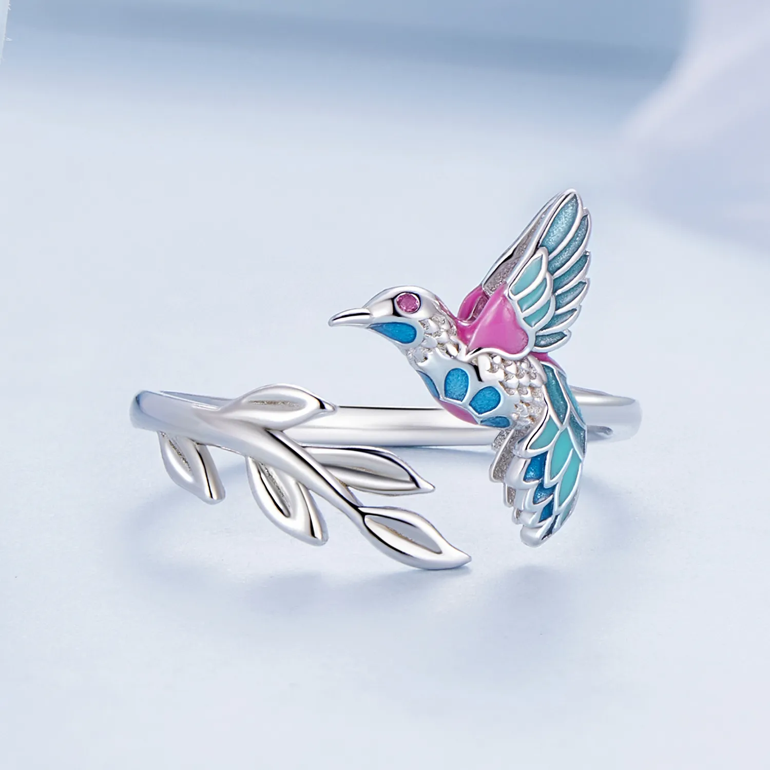 Pandora Style Kingfisher Open Ring - BSR483-E