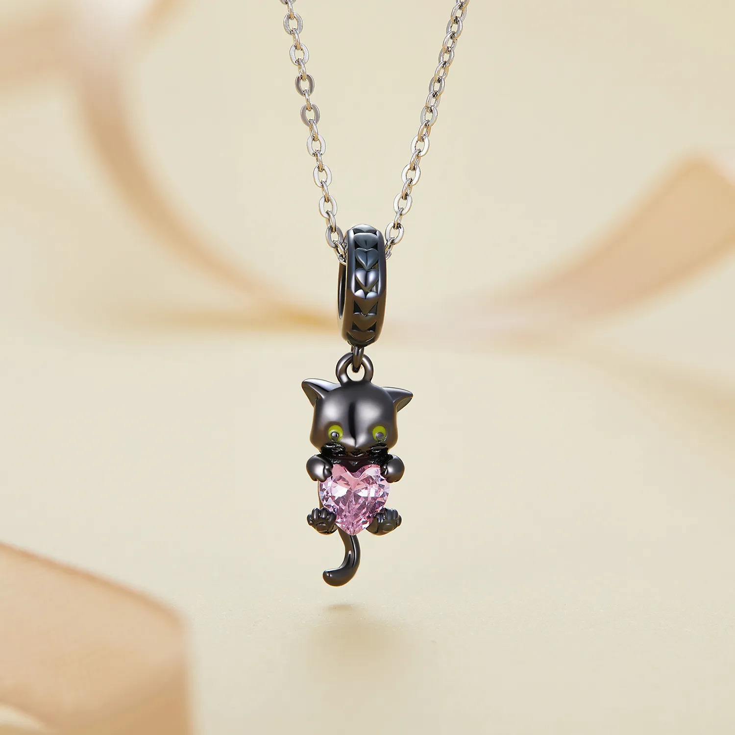 Pandora Style Little Black Cat Dangle - BSC800