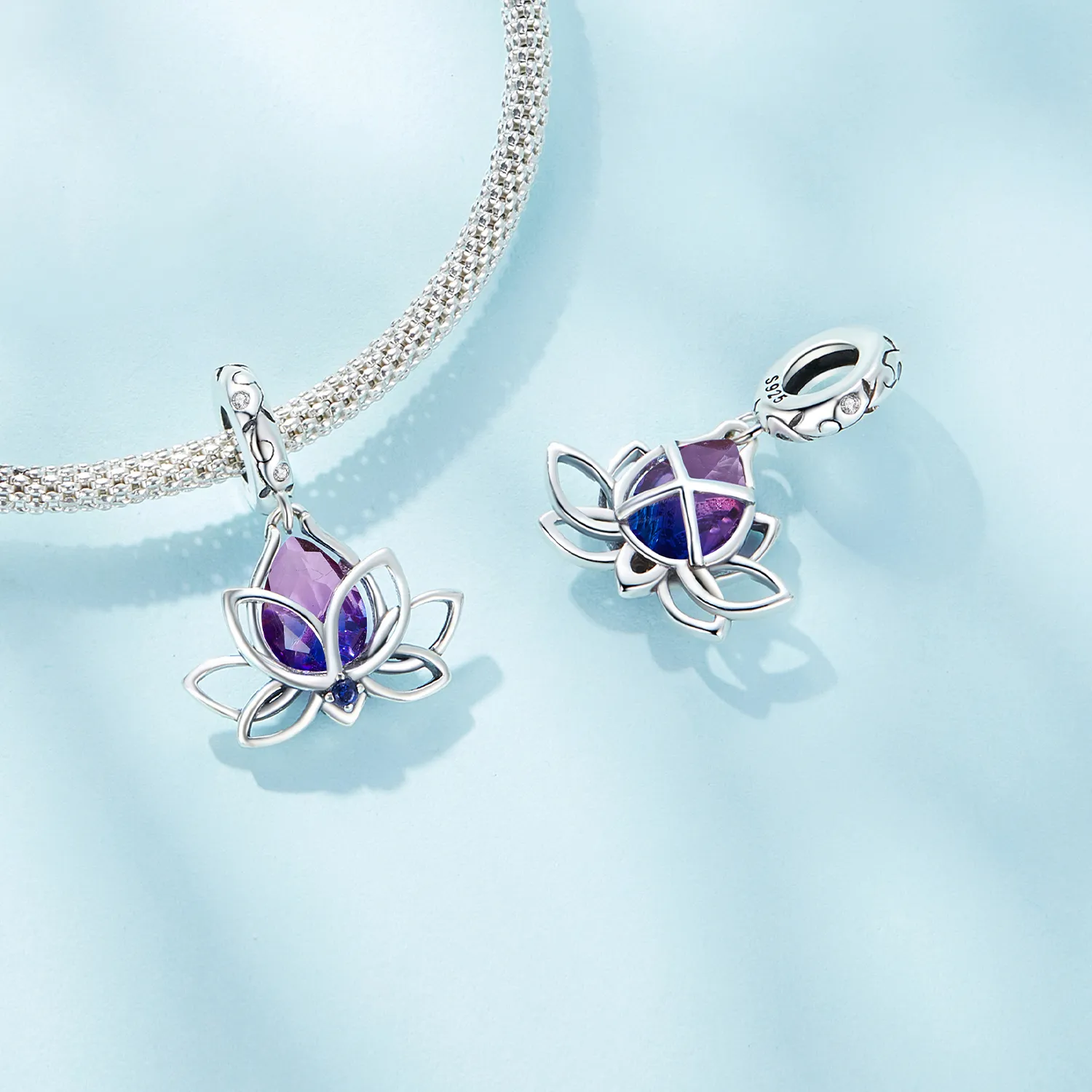 Pandora Style Lotus Dangle - SCC2562