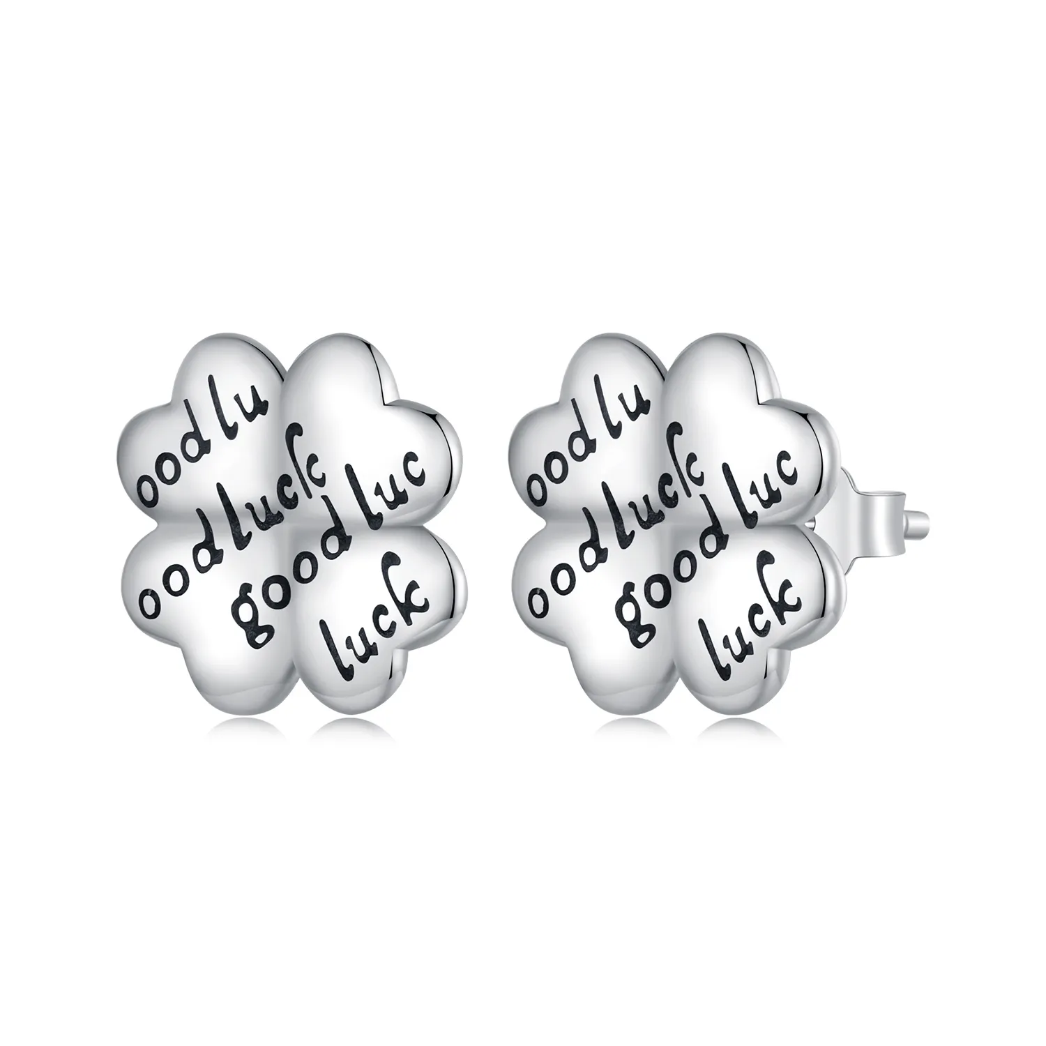 Pandora Style Lucky Clover Studs Earrings - SCE1635