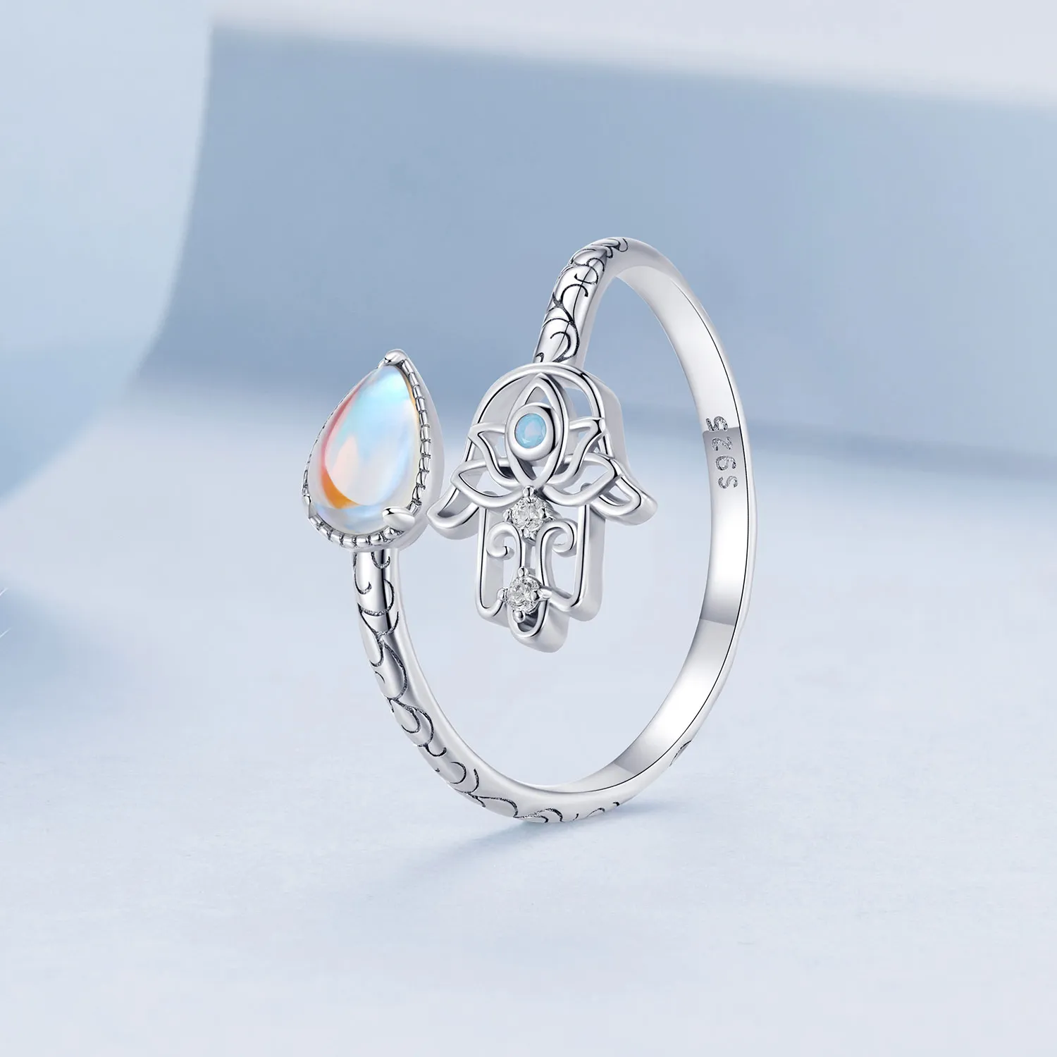 Pandora Style Lucky Hand Ring - BSR486-E