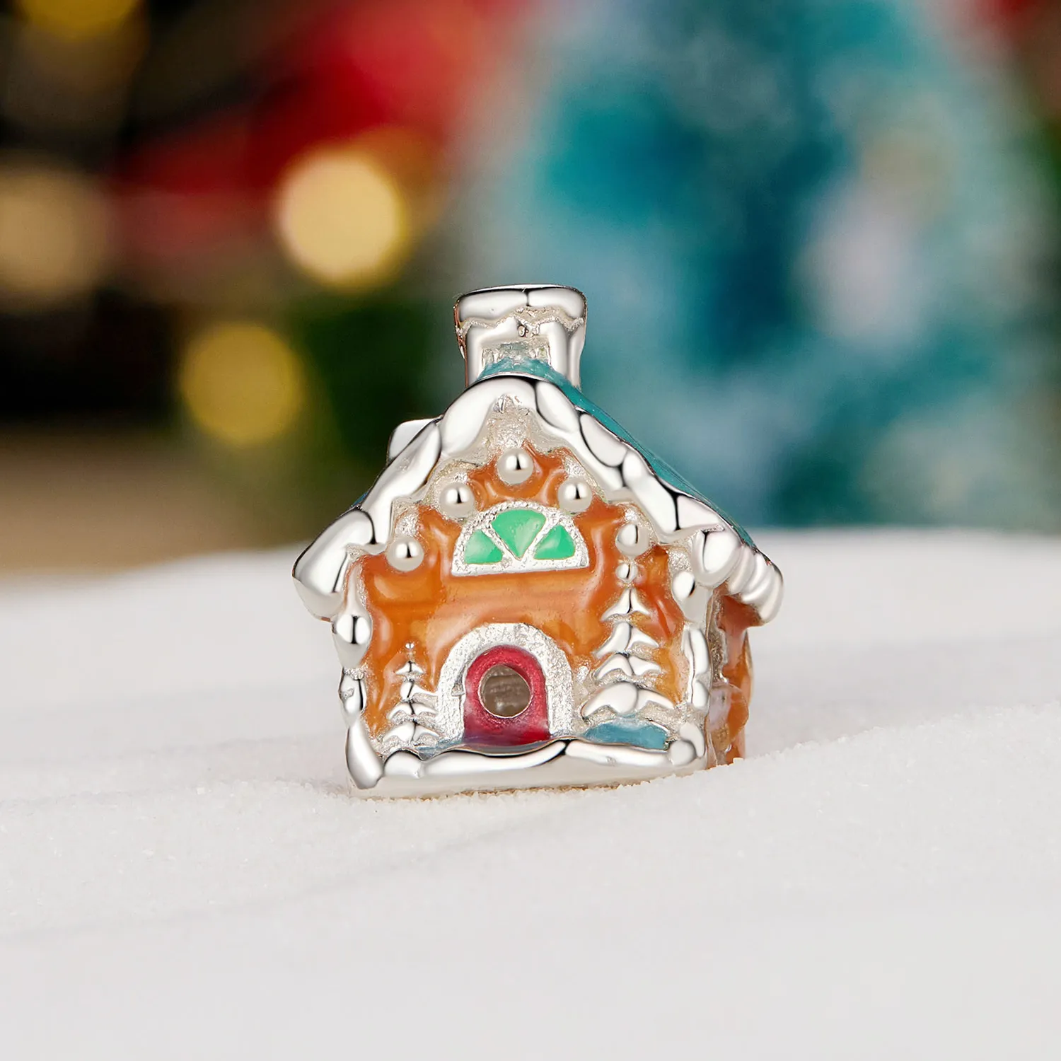 Pandora Style Luminous Christmas Eve House Charm - SCC2646