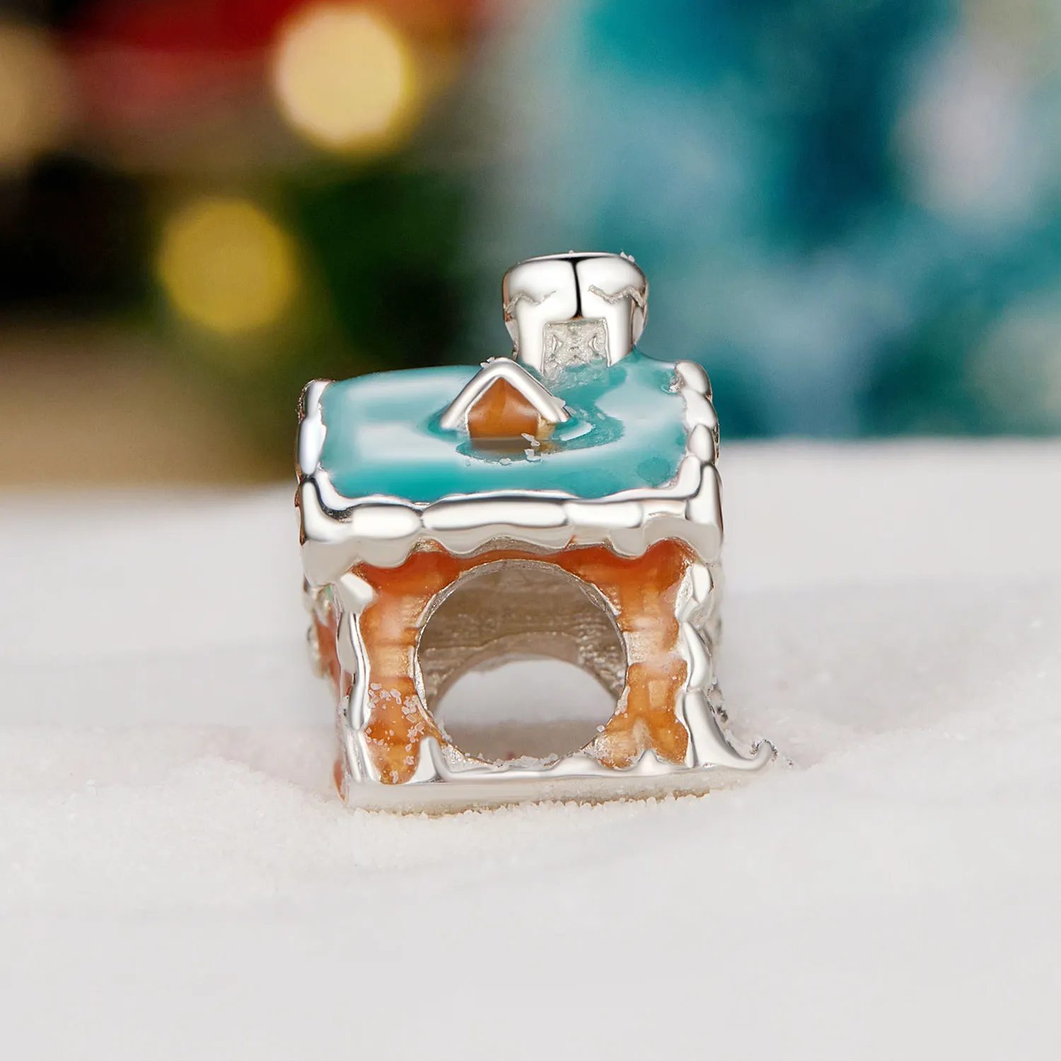 Pandora Style Luminous Christmas Eve House Charm - SCC2646