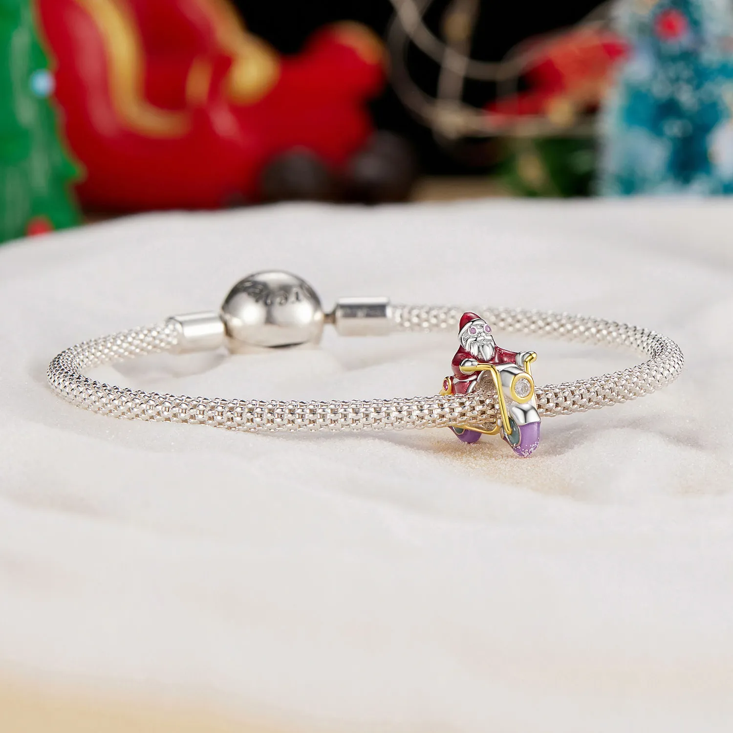 Pandora Style Luminous Santa Claus Is Here Charm - SCC2645