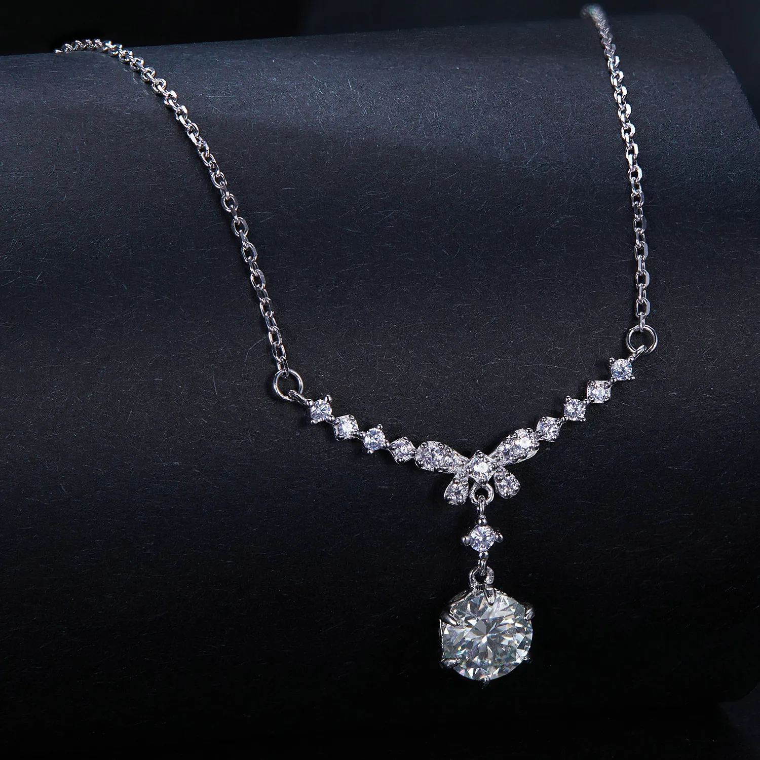 Pandora Style Moissanite Necklace(One Certificate) - MSN020