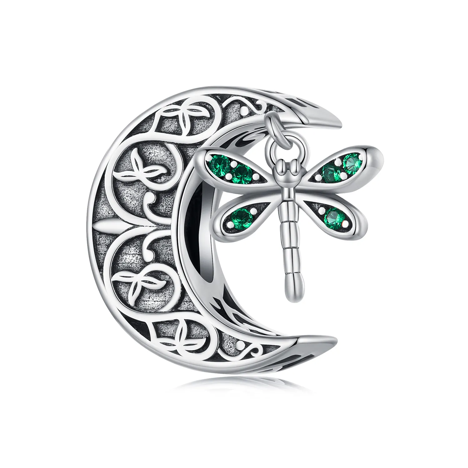 Pandora Style Moon Dragonfly Charm - SCC2605