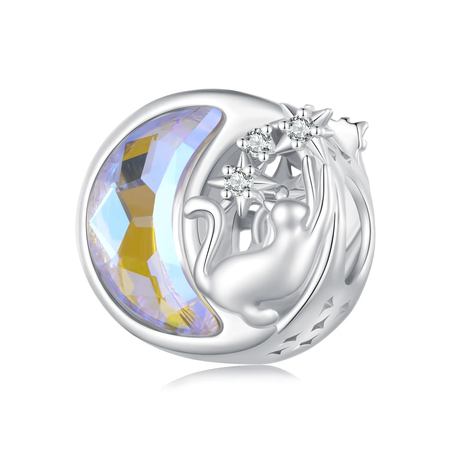 Pandora Style Moonlight Cat Charm - SCC2538