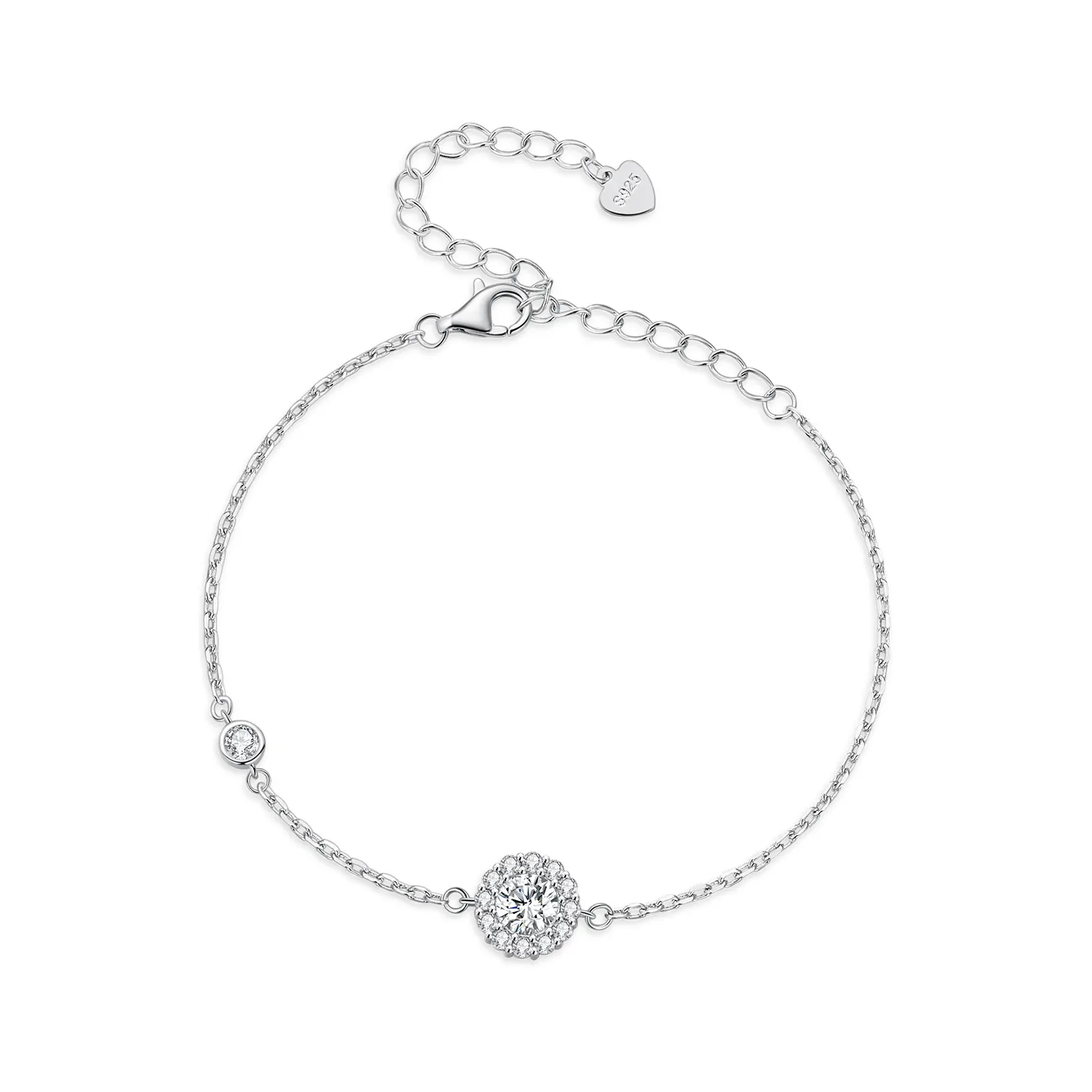 pandora style one carat simple braceletone certificate msb007