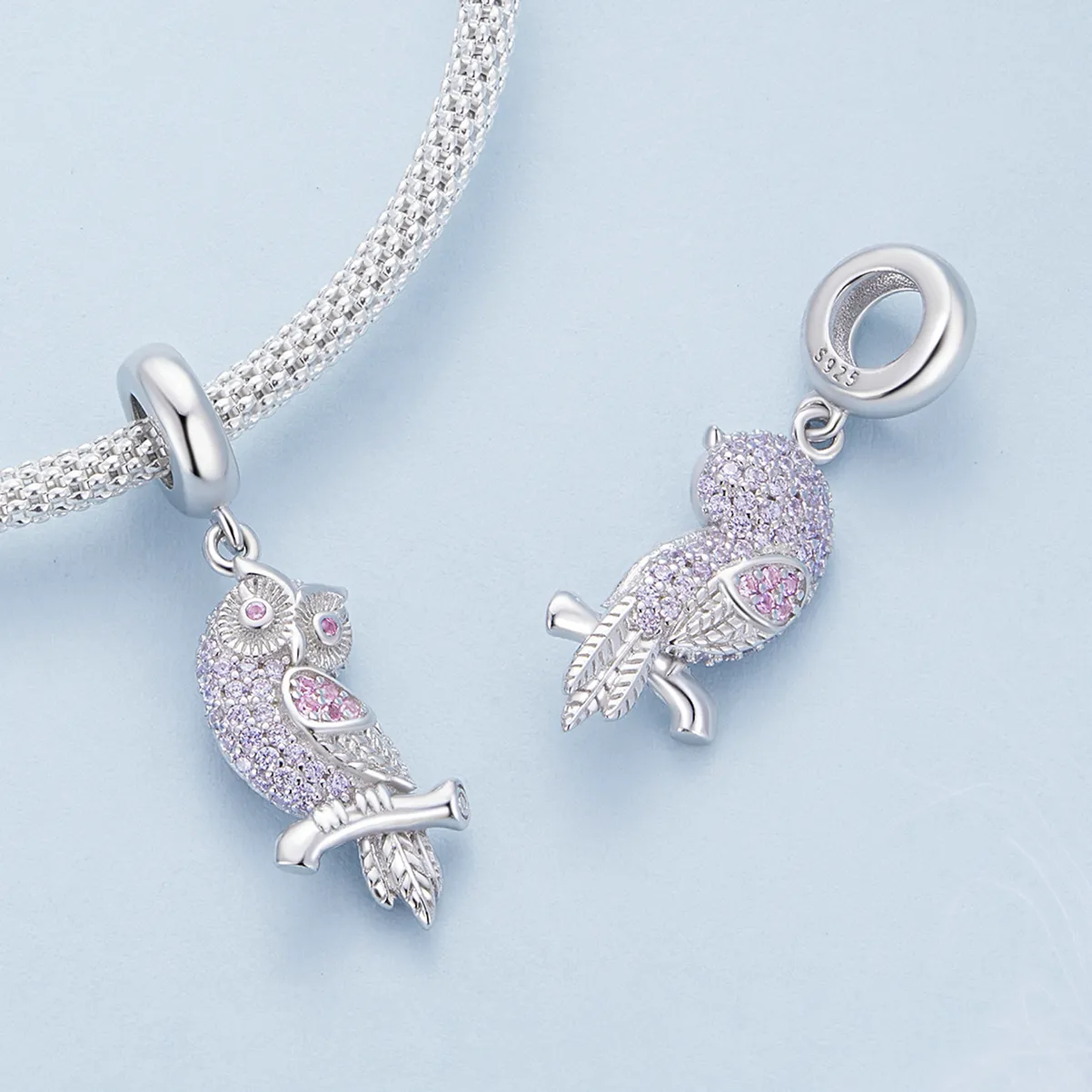 Pandora Style Owl Dangle - BSC832