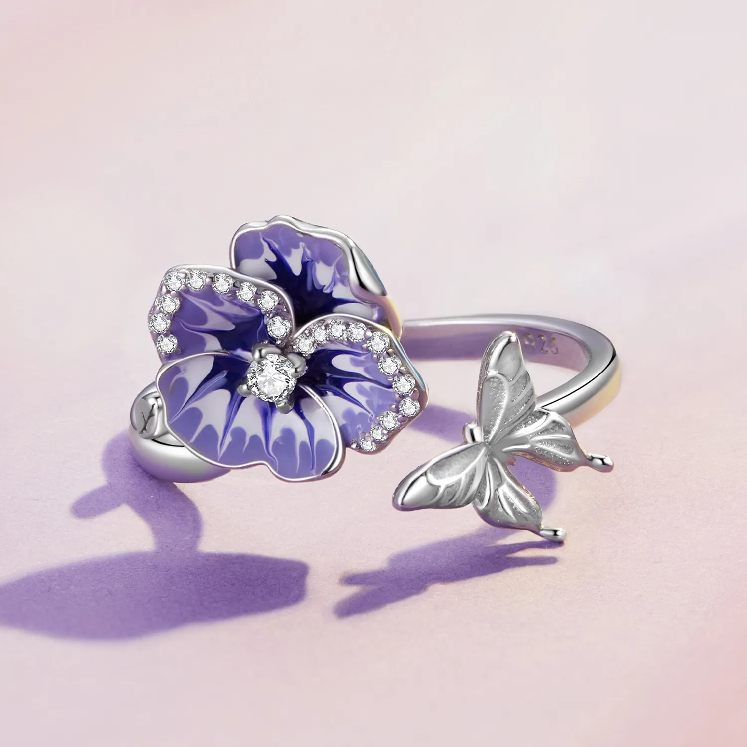 Pandora Style Pansy Ring - BSR452-E