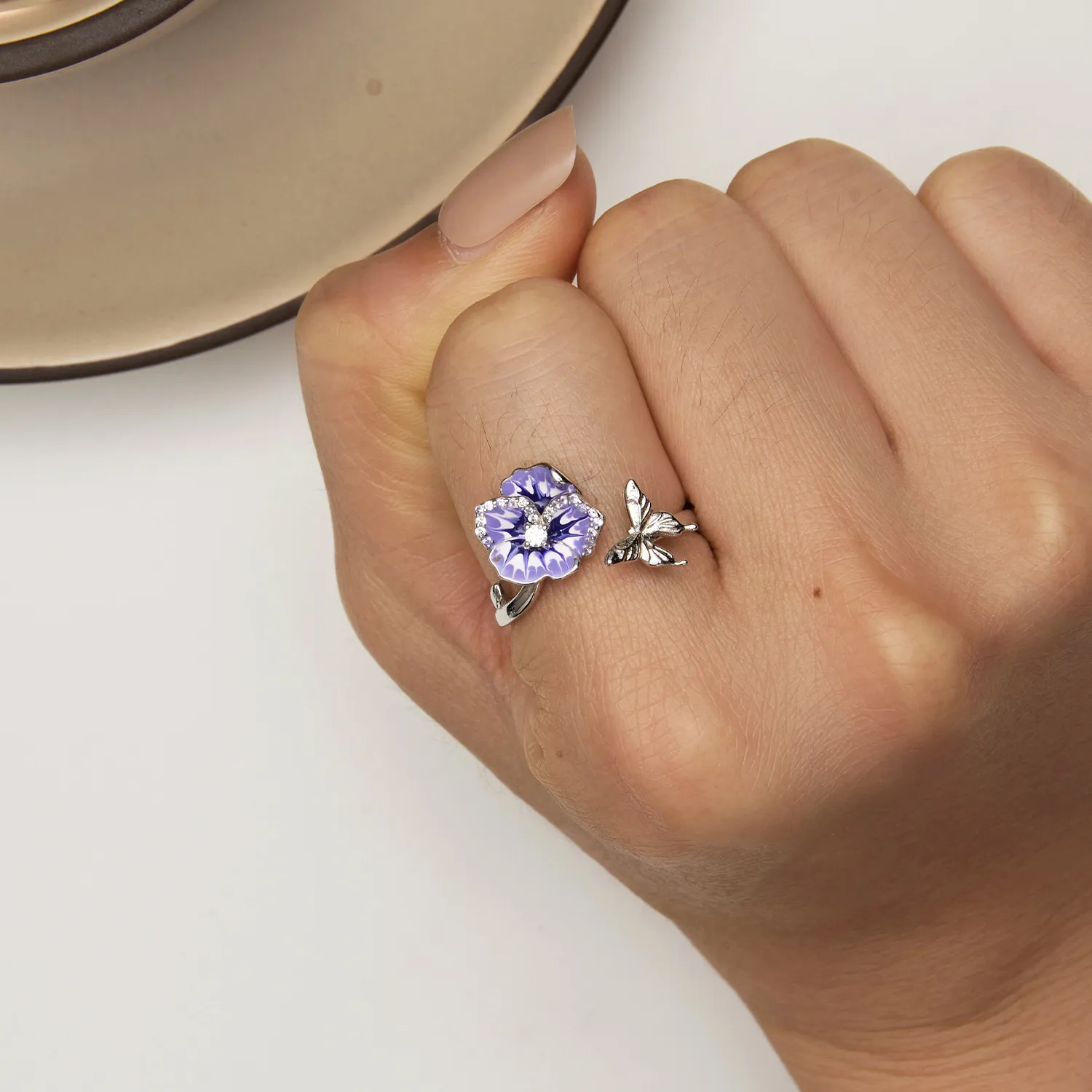 Pandora Style Pansy Ring - BSR452-E