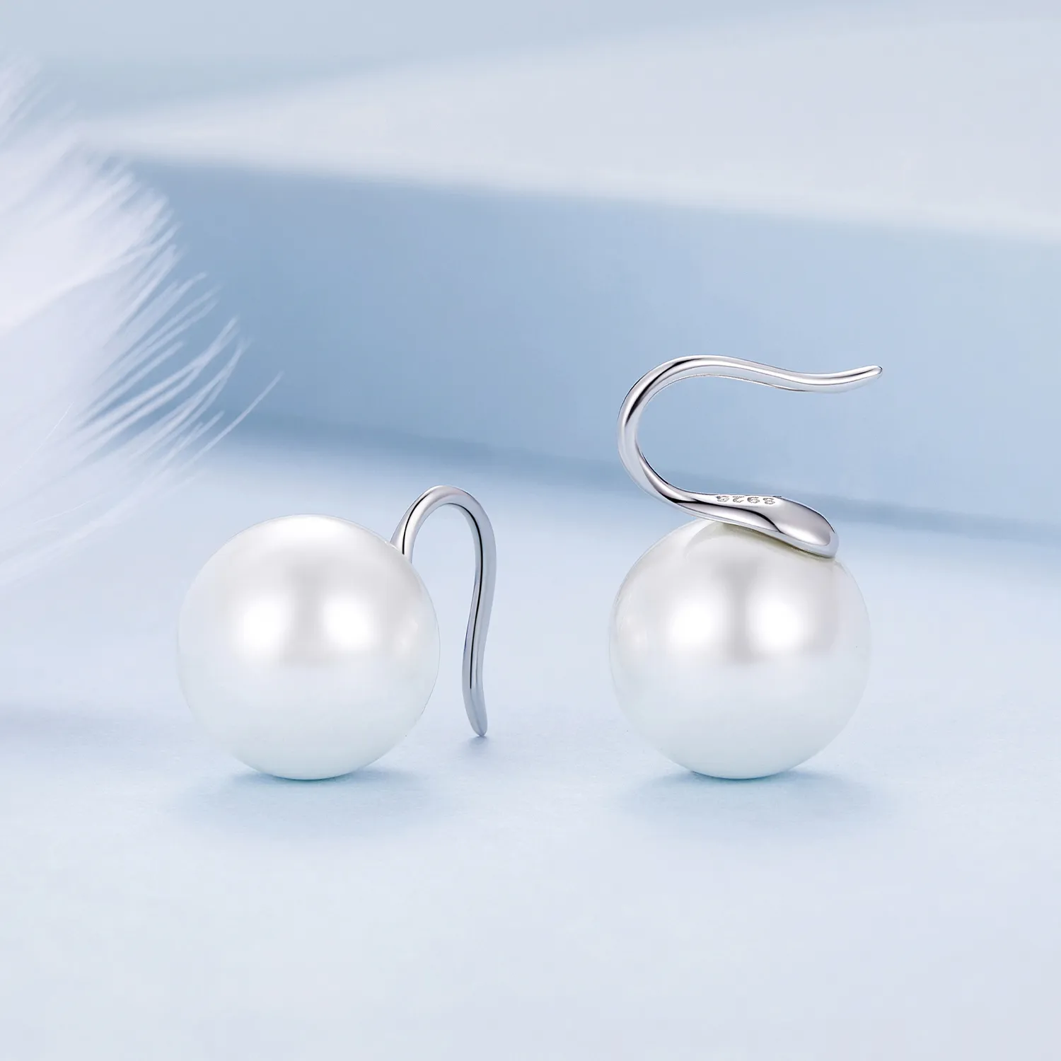 Pandora Style Pearl Stud Earrings - BSE857