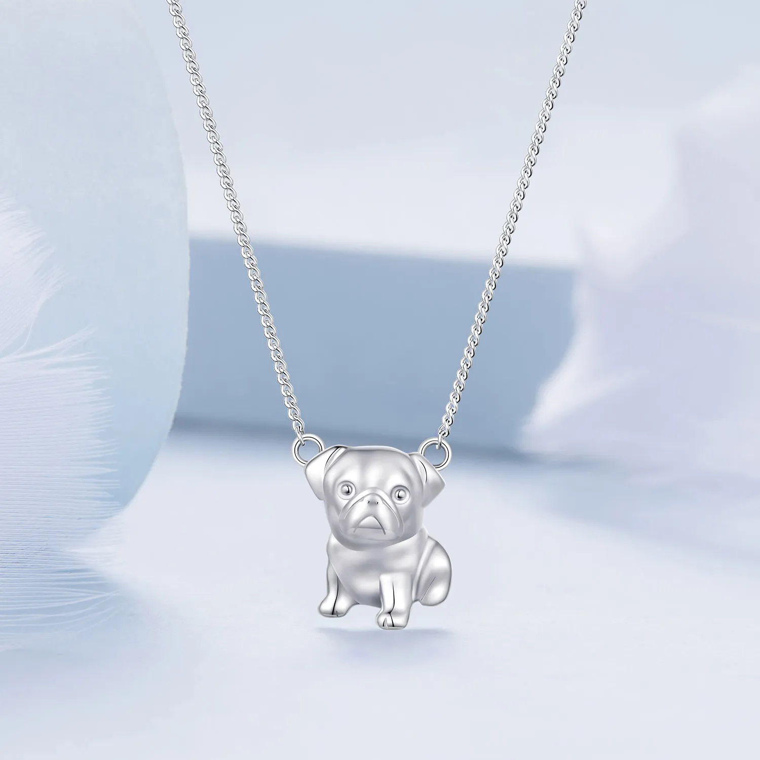 Pandora Style Pug Necklace - BSN354