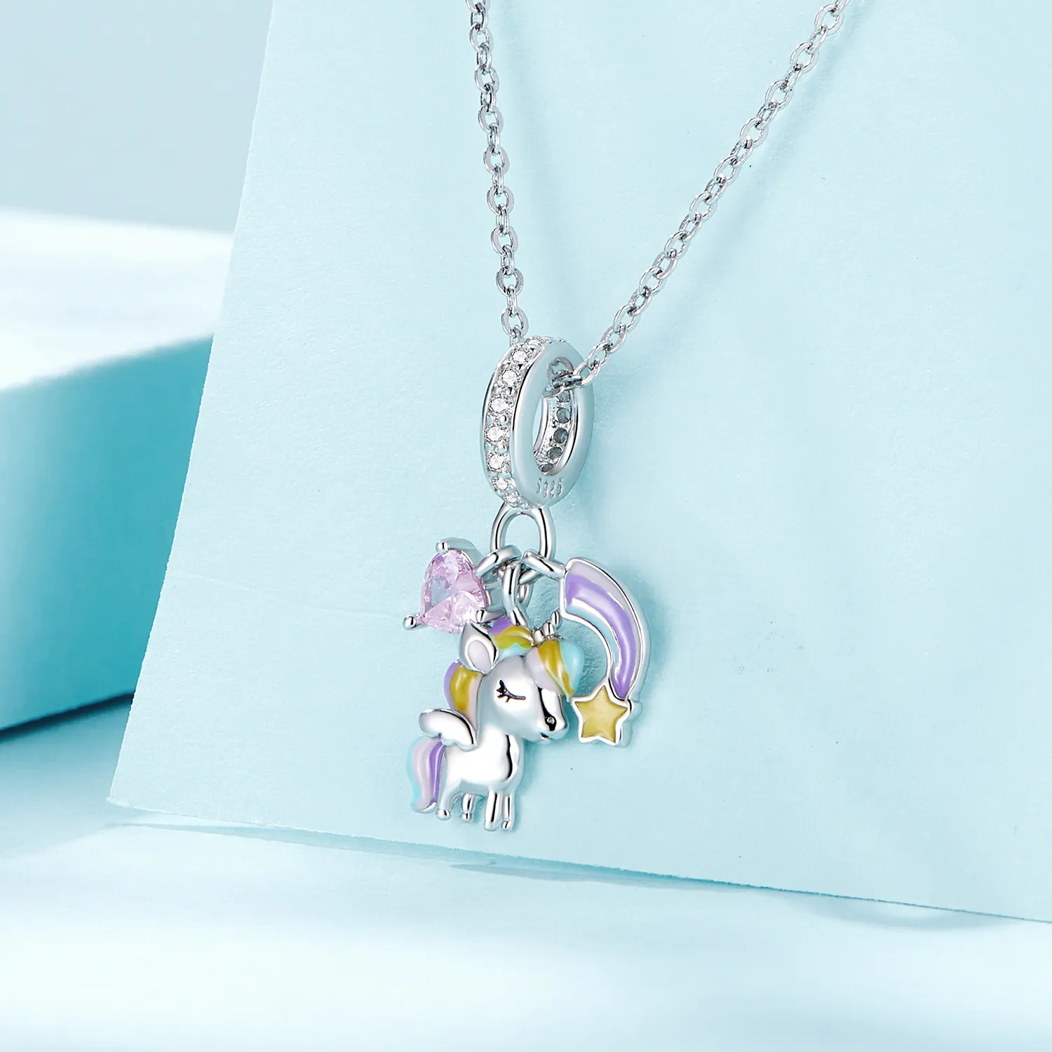 Pandora Style Rainbow Unicorn Dangle - SCC2468