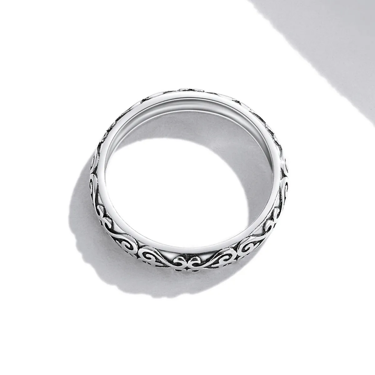 Pandora Style Retro Embossed Pattern Ring - SCR776