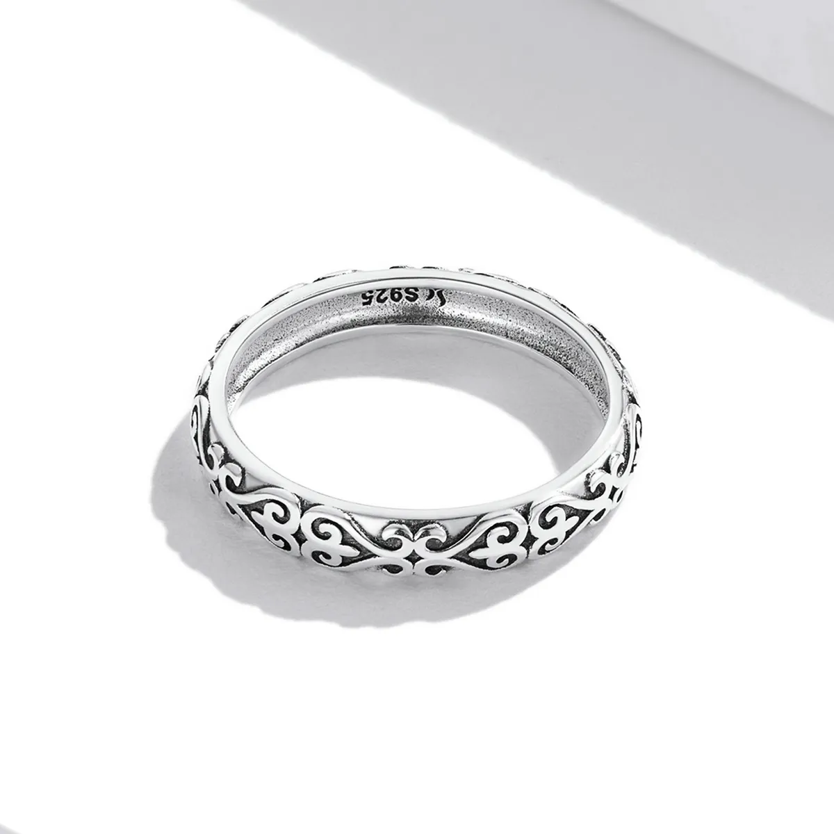 Pandora Style Retro Embossed Pattern Ring - SCR776