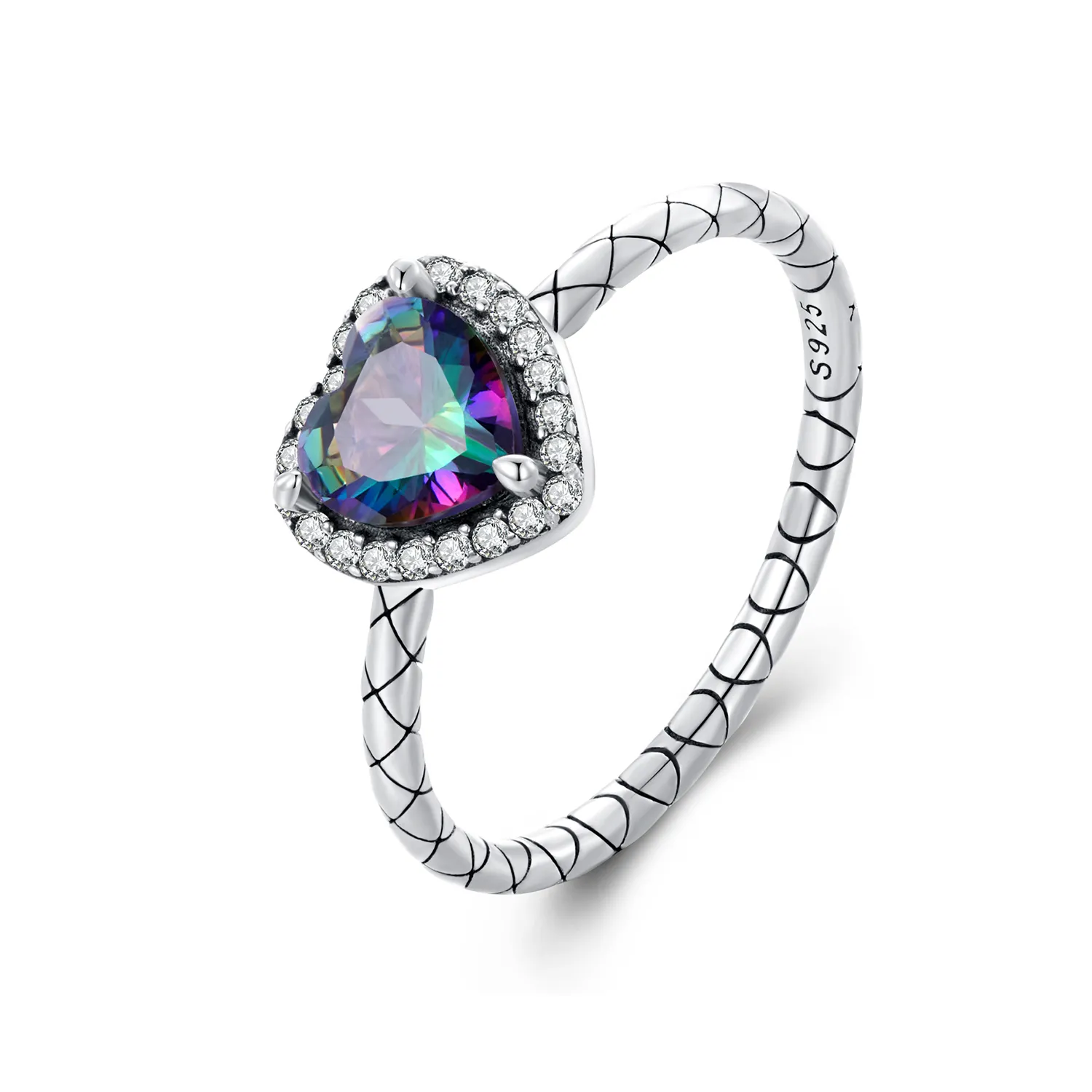 Pandora Style Retro Heart Ring - BSR481