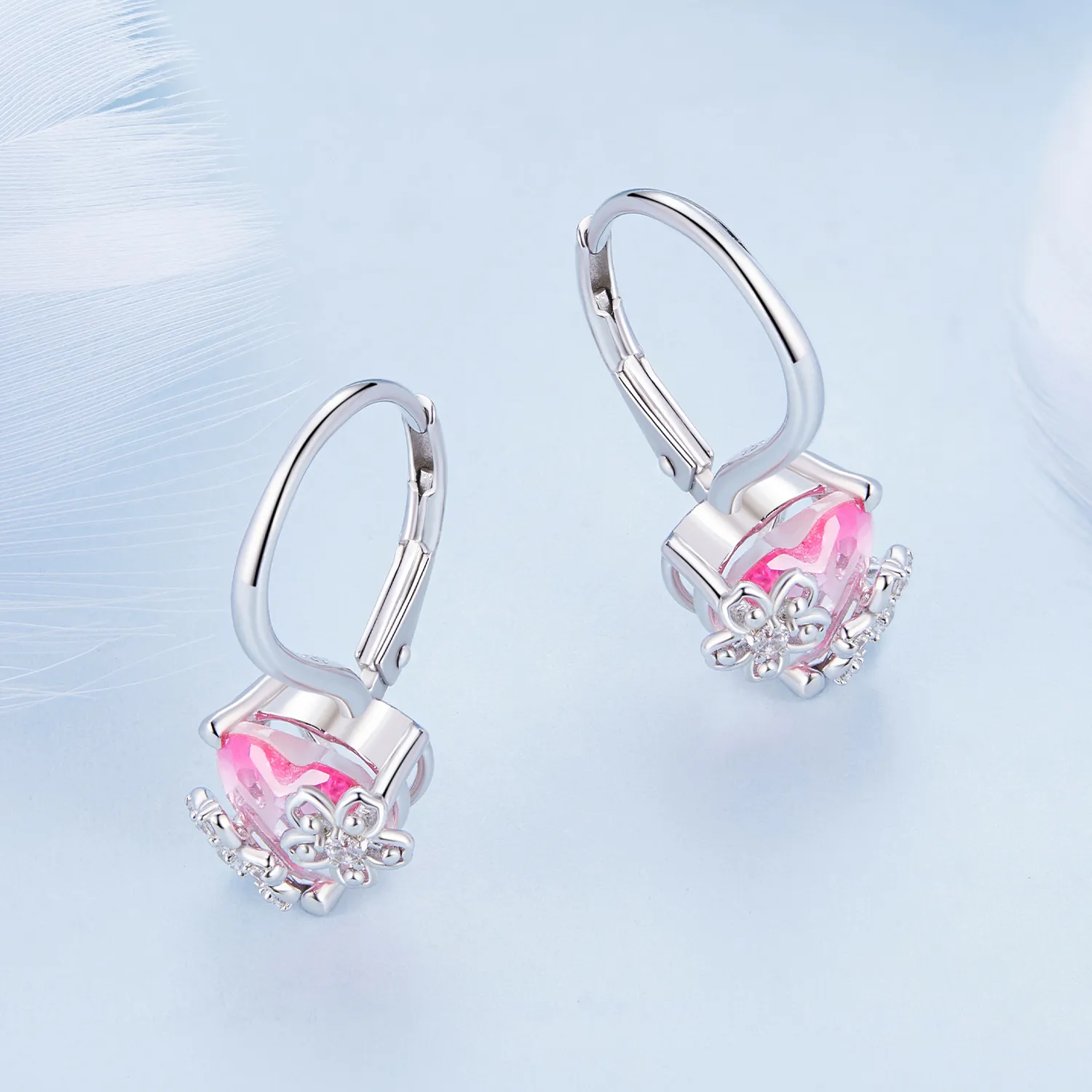 Pandora Style Sakura Hoop Earrings - BSE866