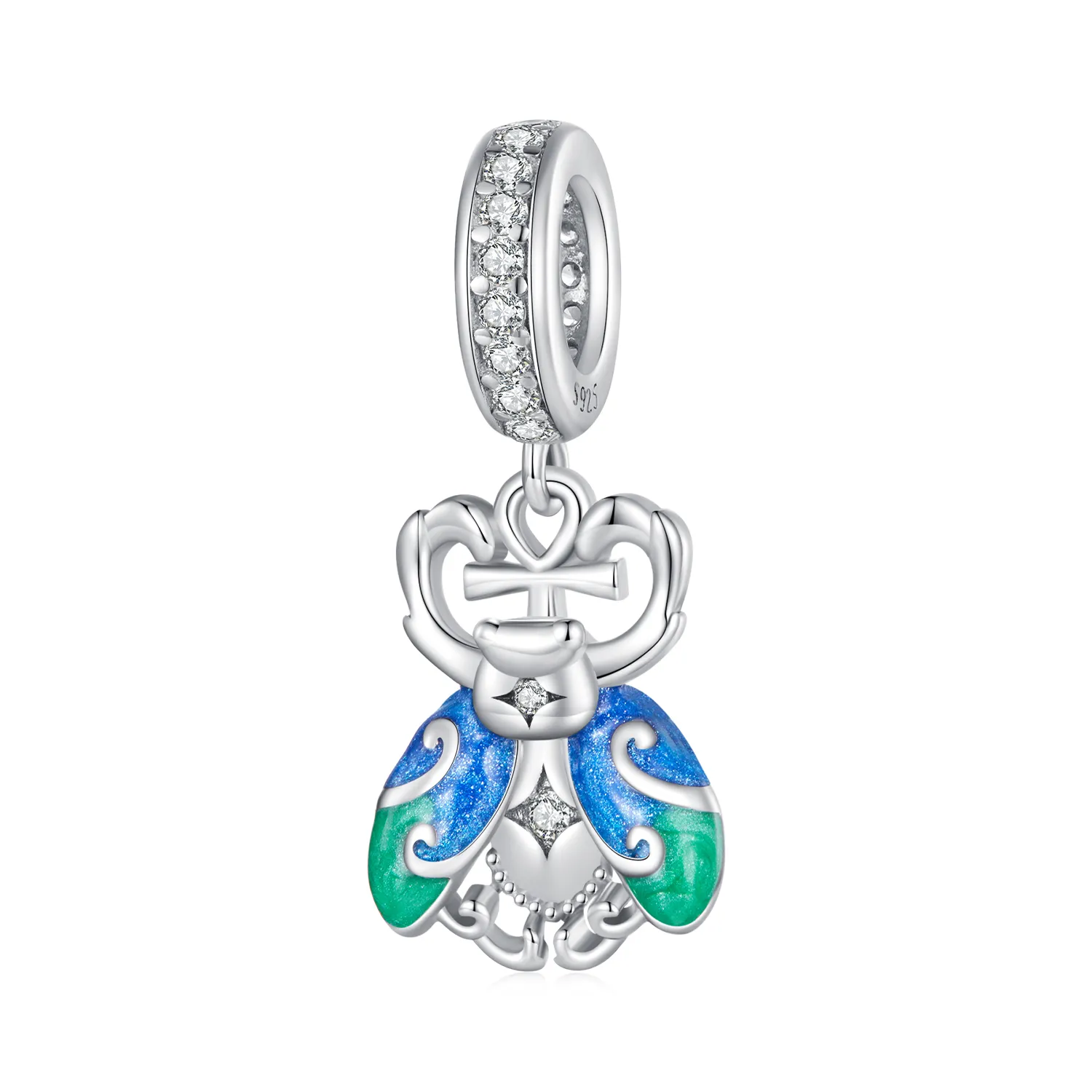 pandora style scarab dangle bsc881