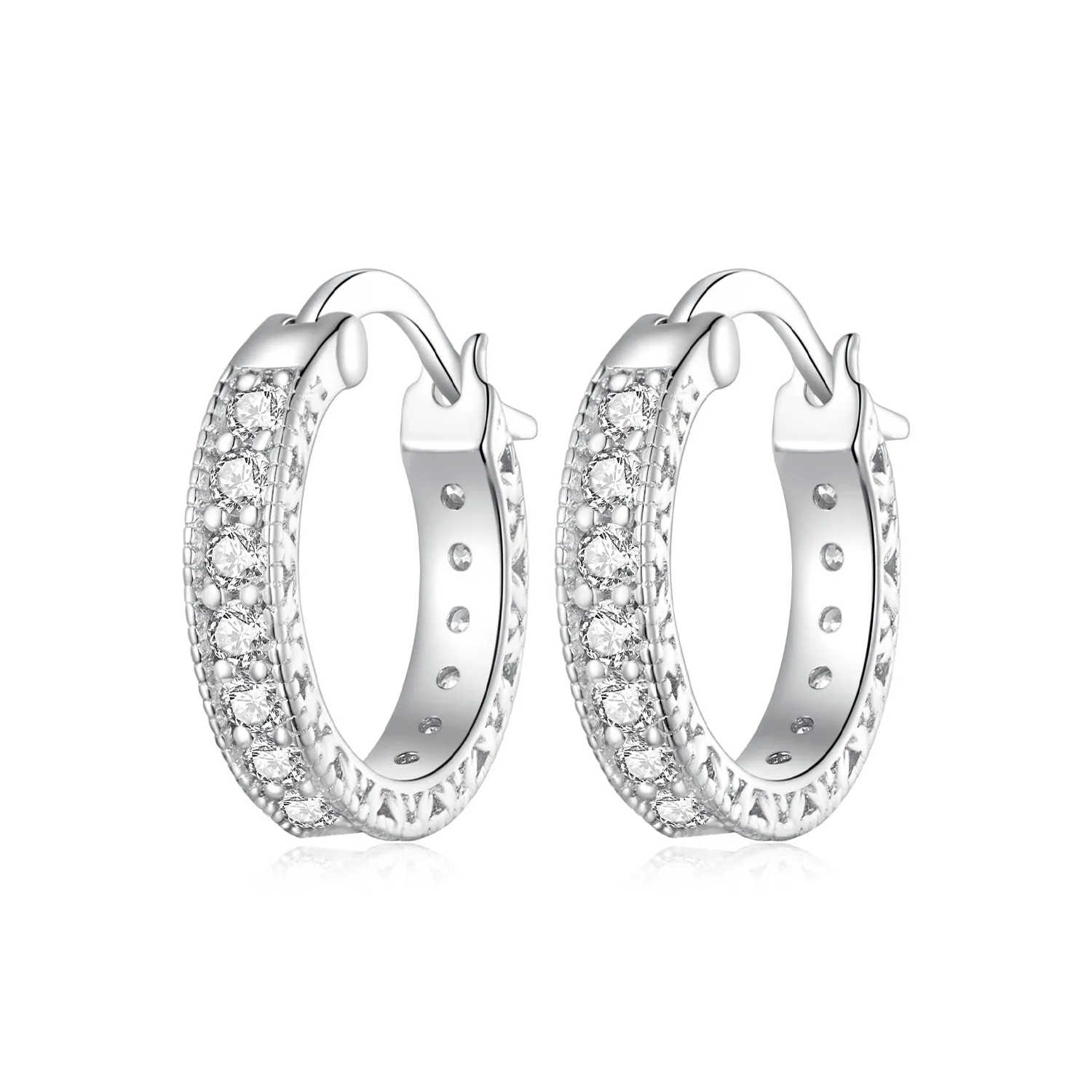 Pandora Style Shine Hoop Earrings - BSE868