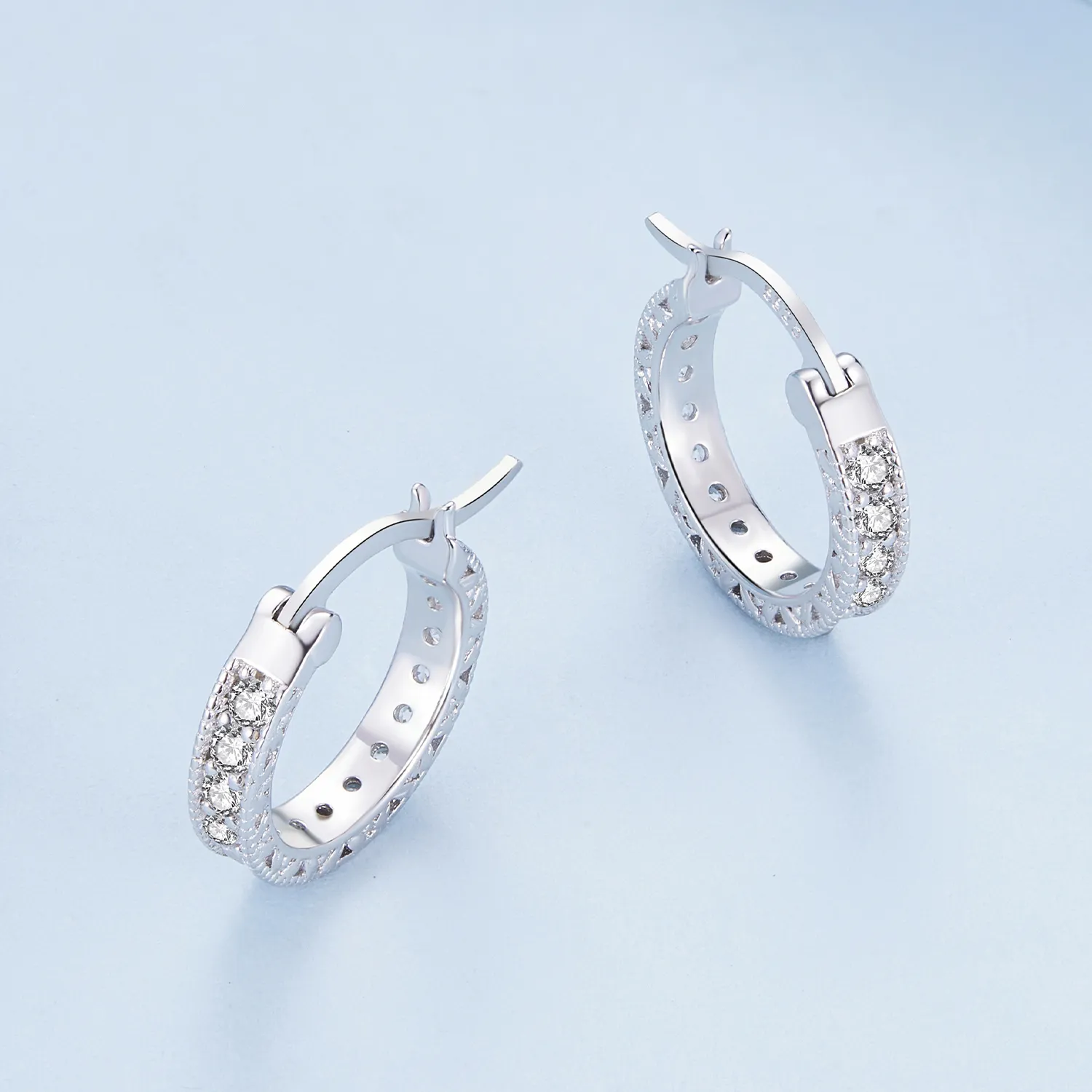 Pandora Style Shine Hoop Earrings - BSE868