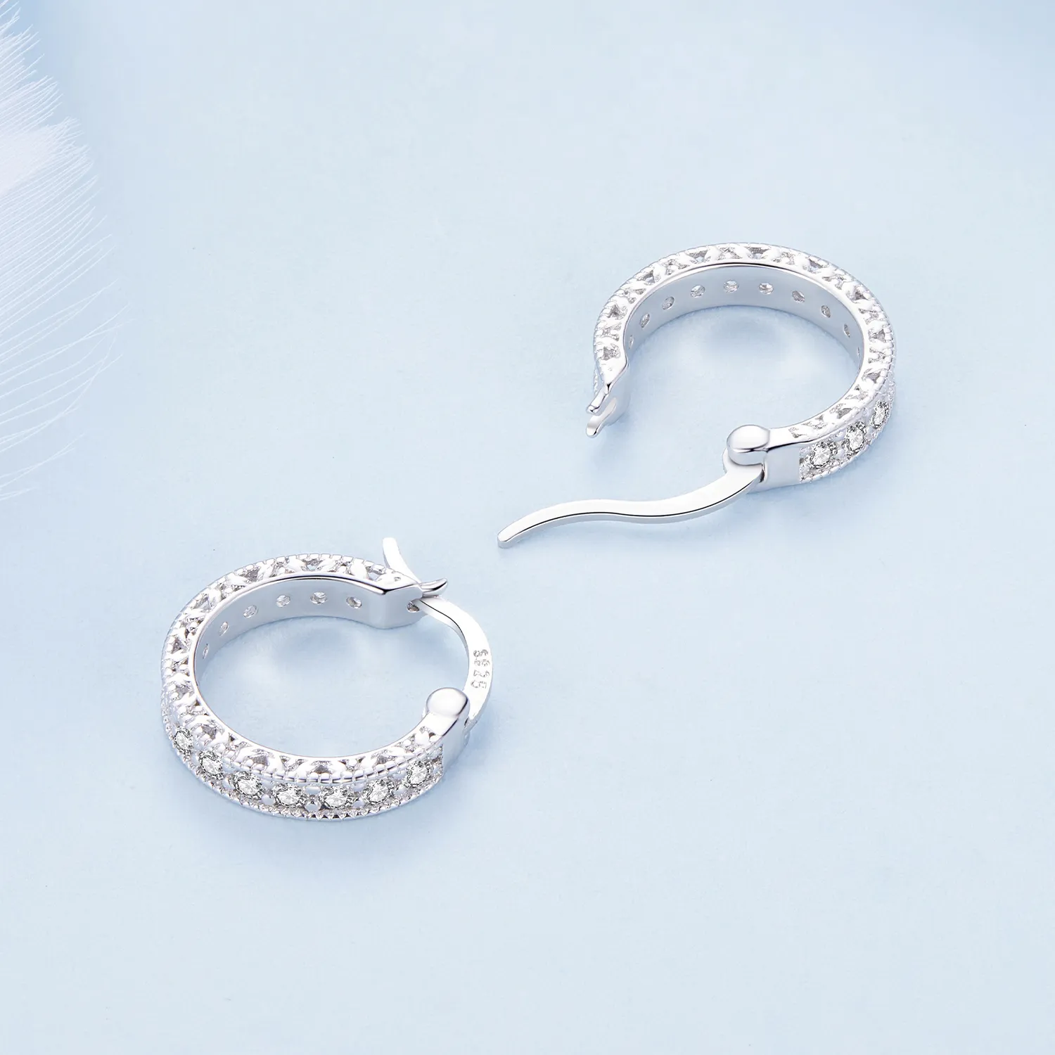 Pandora Style Shine Hoop Earrings - BSE868