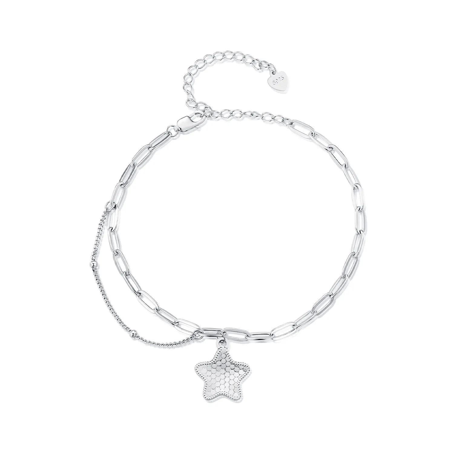 Pandora Style Shining Star Chain Bracelet - BSB137