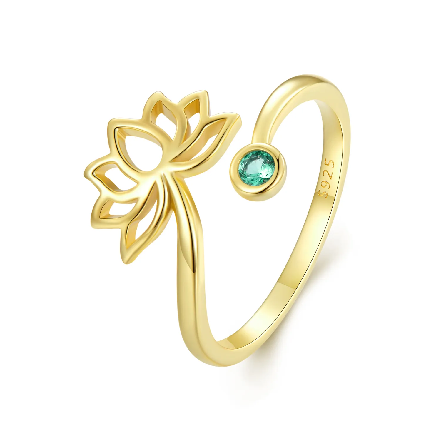 pandora style simple lotus open ring scr821 b