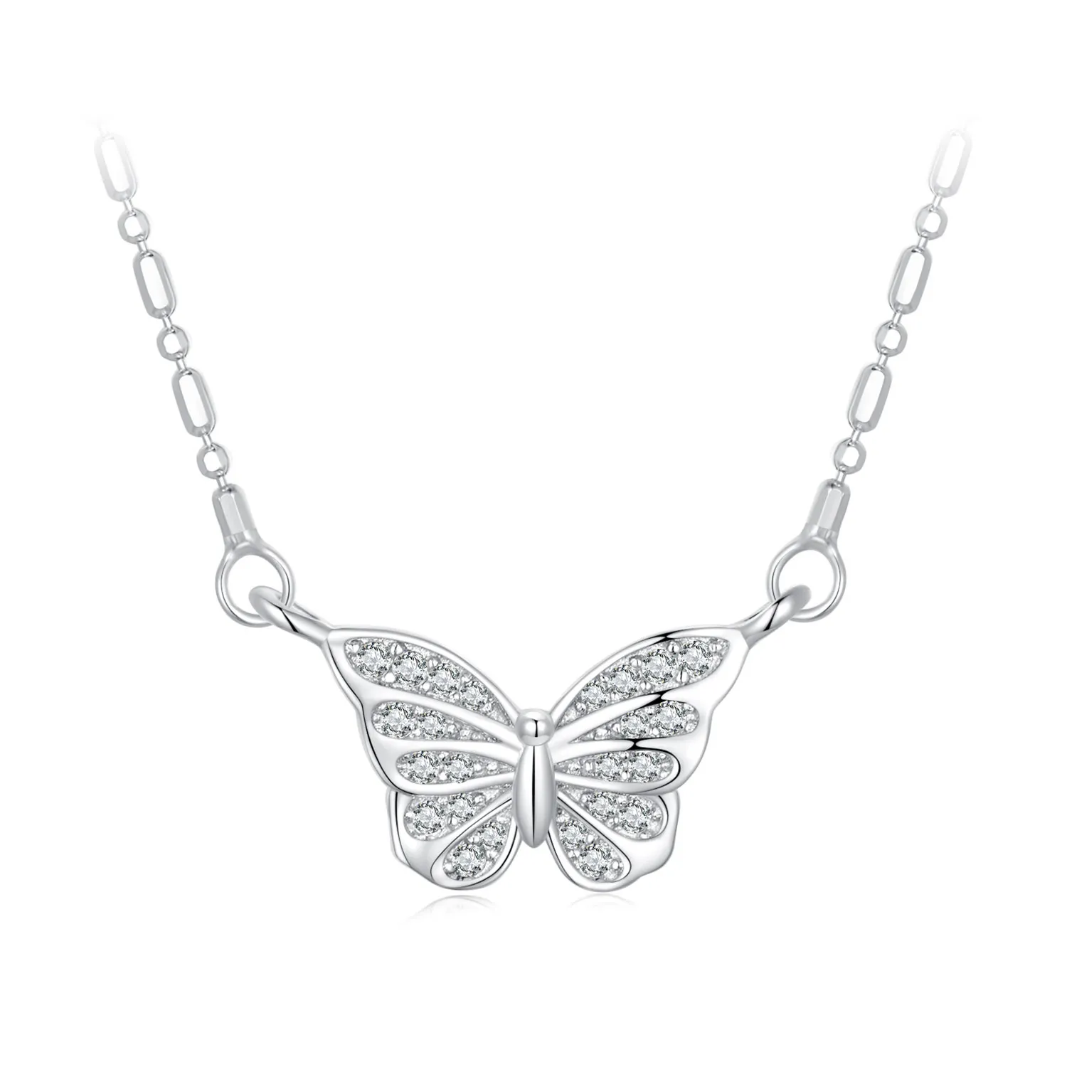 pandora style smart butterfly necklace bsn352