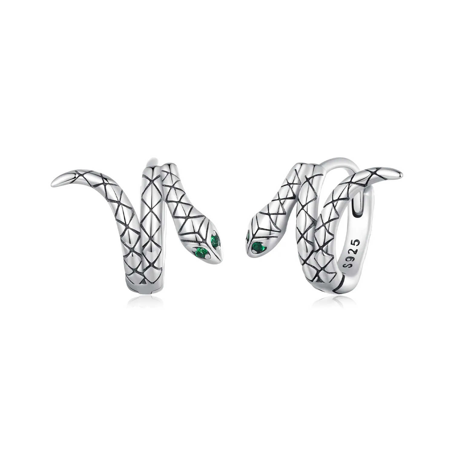 pandora style snake hoop earrings bse883