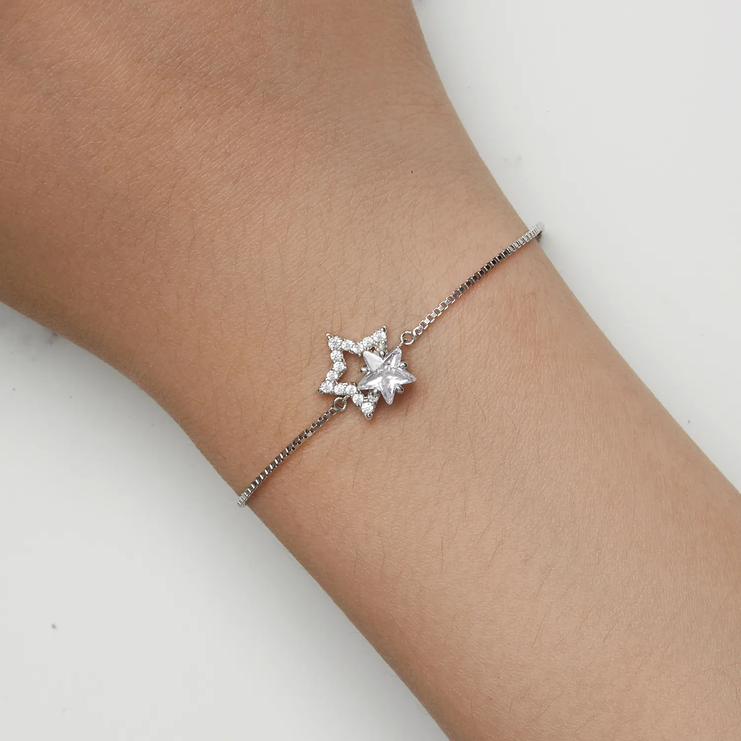 Pandora Style Star Chain Bracelet - BSB143