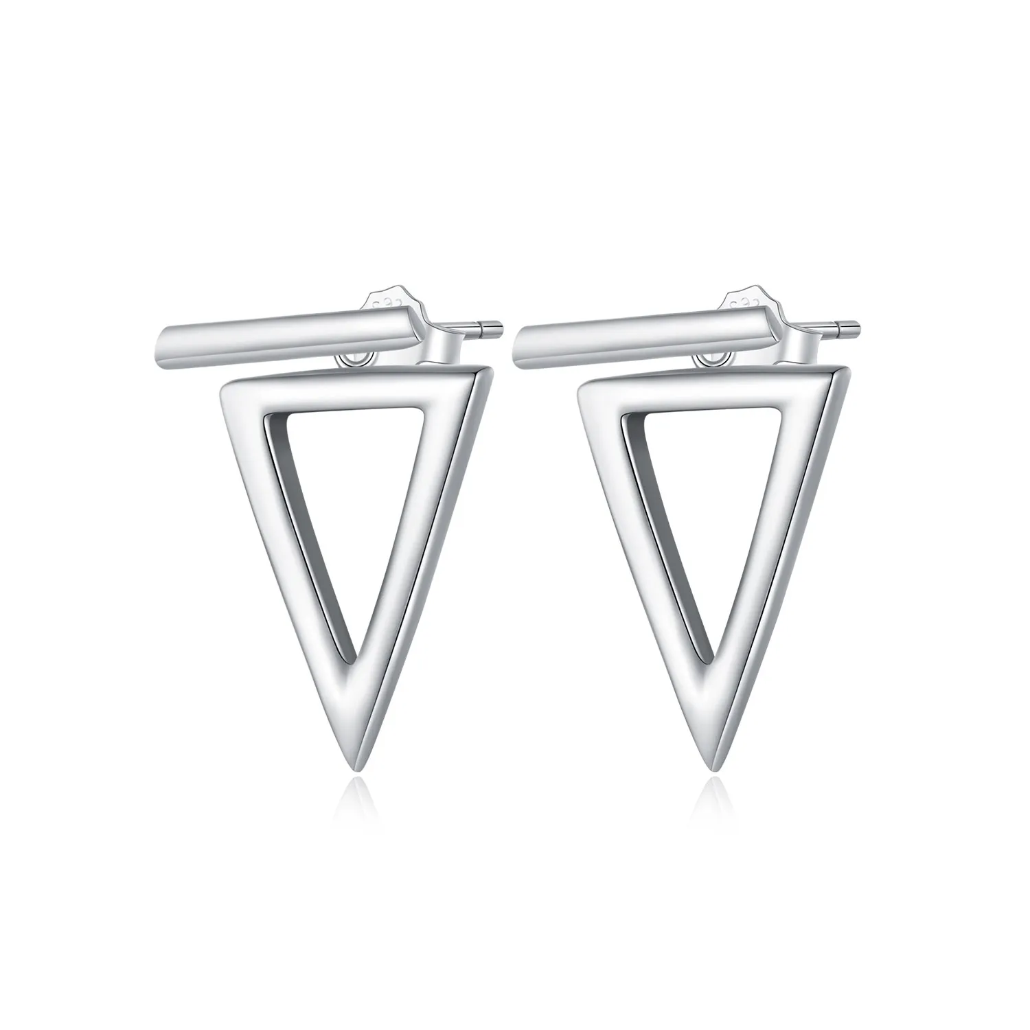 Pandora Style Triangle Studs Earrings - BSE900