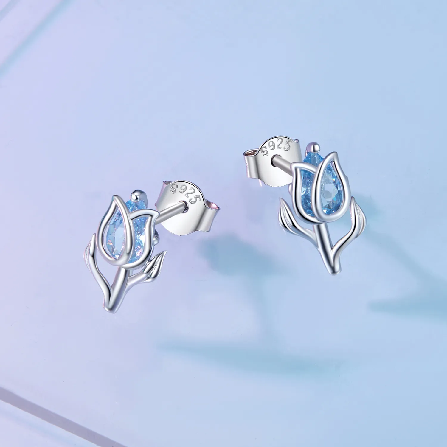 Pandora Style Tulip Studs Earrings - BSE873