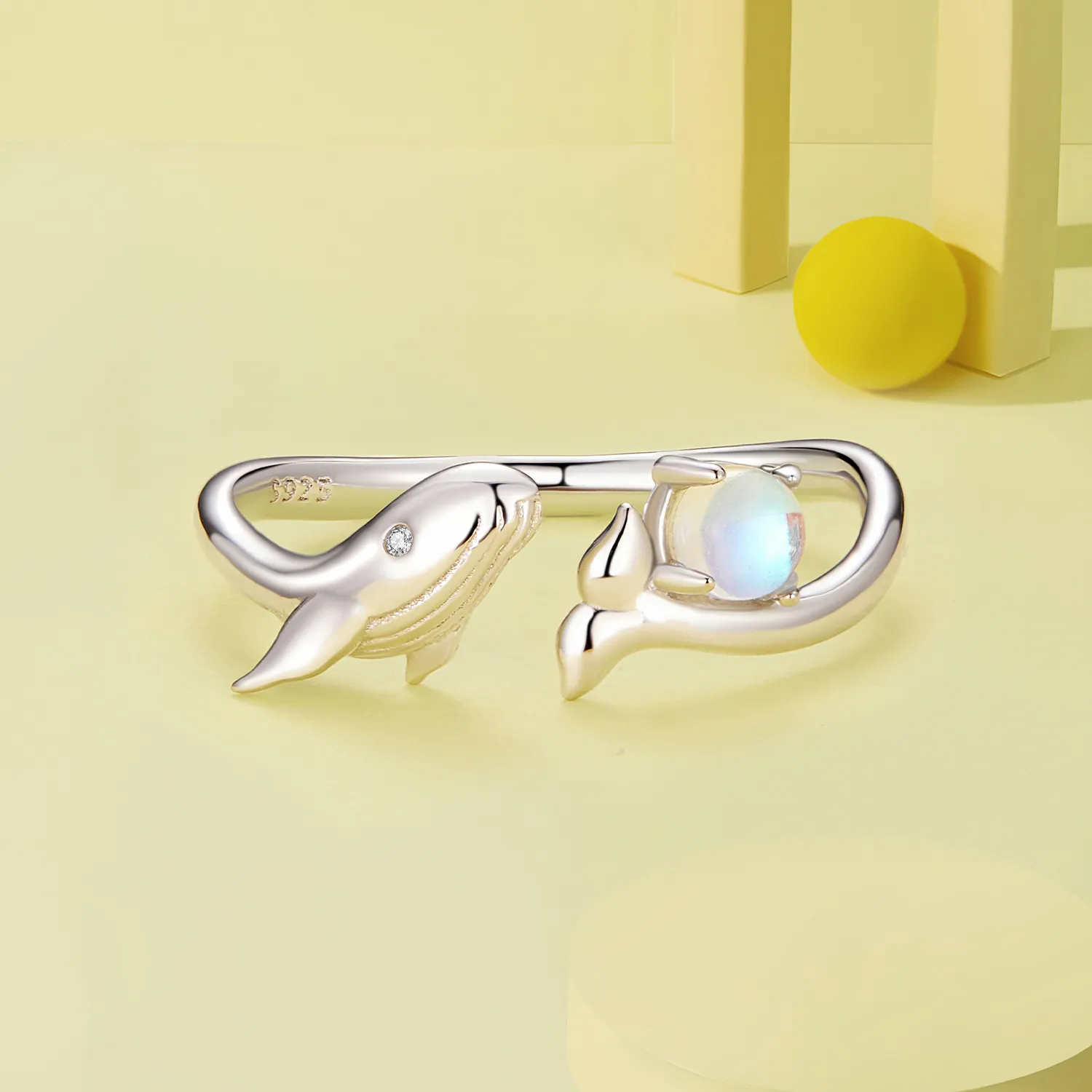 Pandora Style Whale Open Ring - BSR473-E