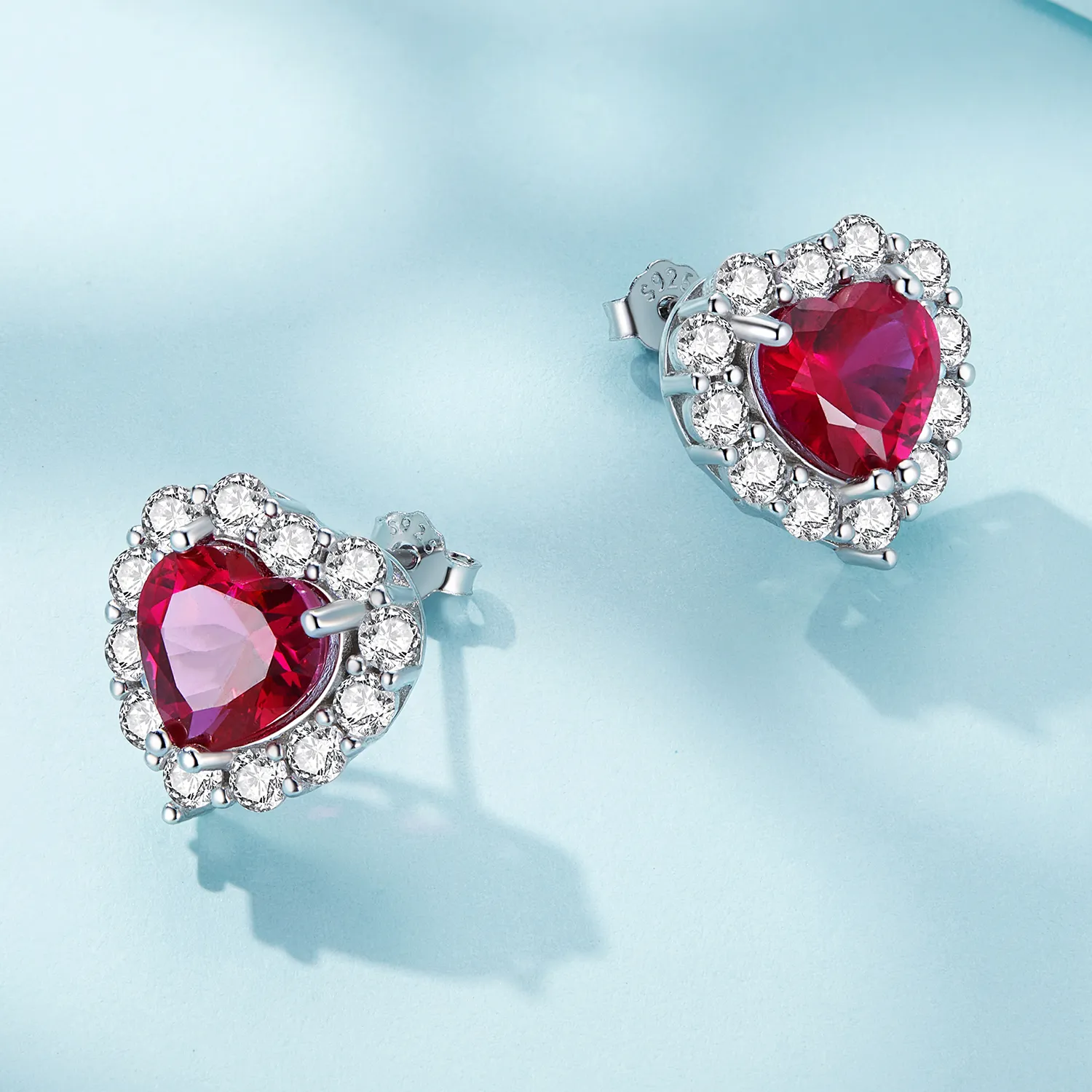 Pandora Style Zircon Love Studs Earrings - SCE1577