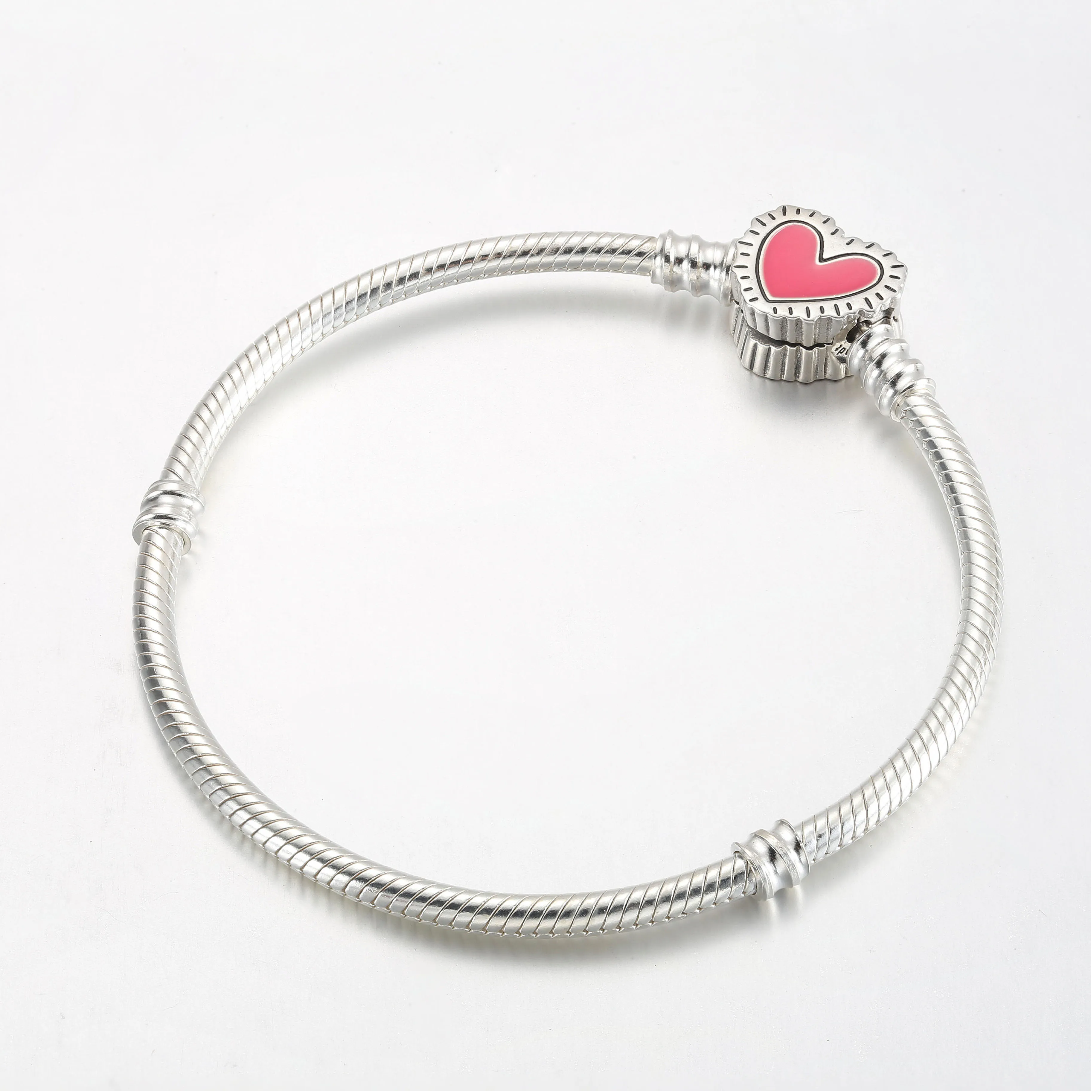 Keith Haring™ x Pandora Moments Radiant Heart Snake Chain Bracelet - 592217C01