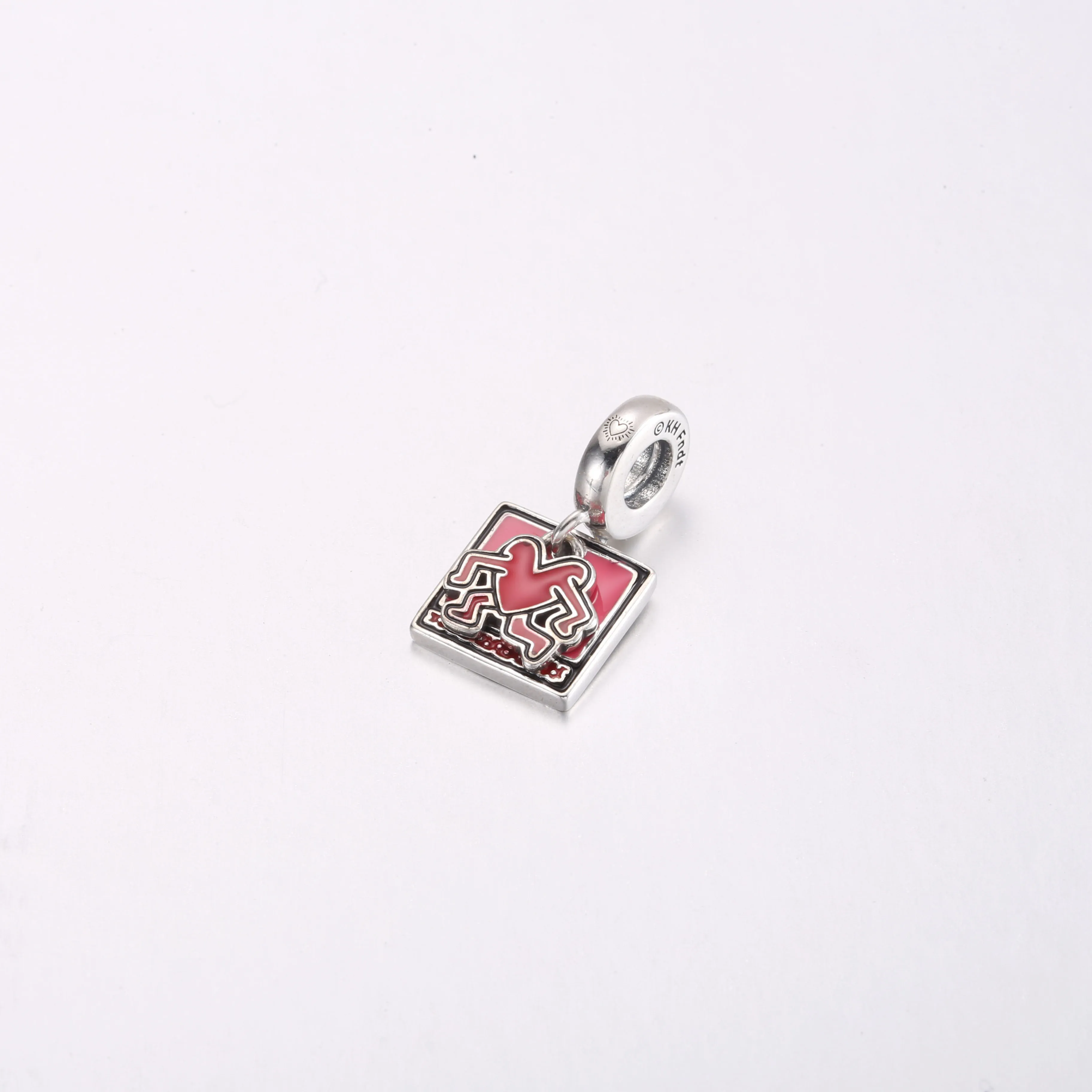 Keith Haring™ x Pandora Walking Heart Double Dangle Charm - 792216C01