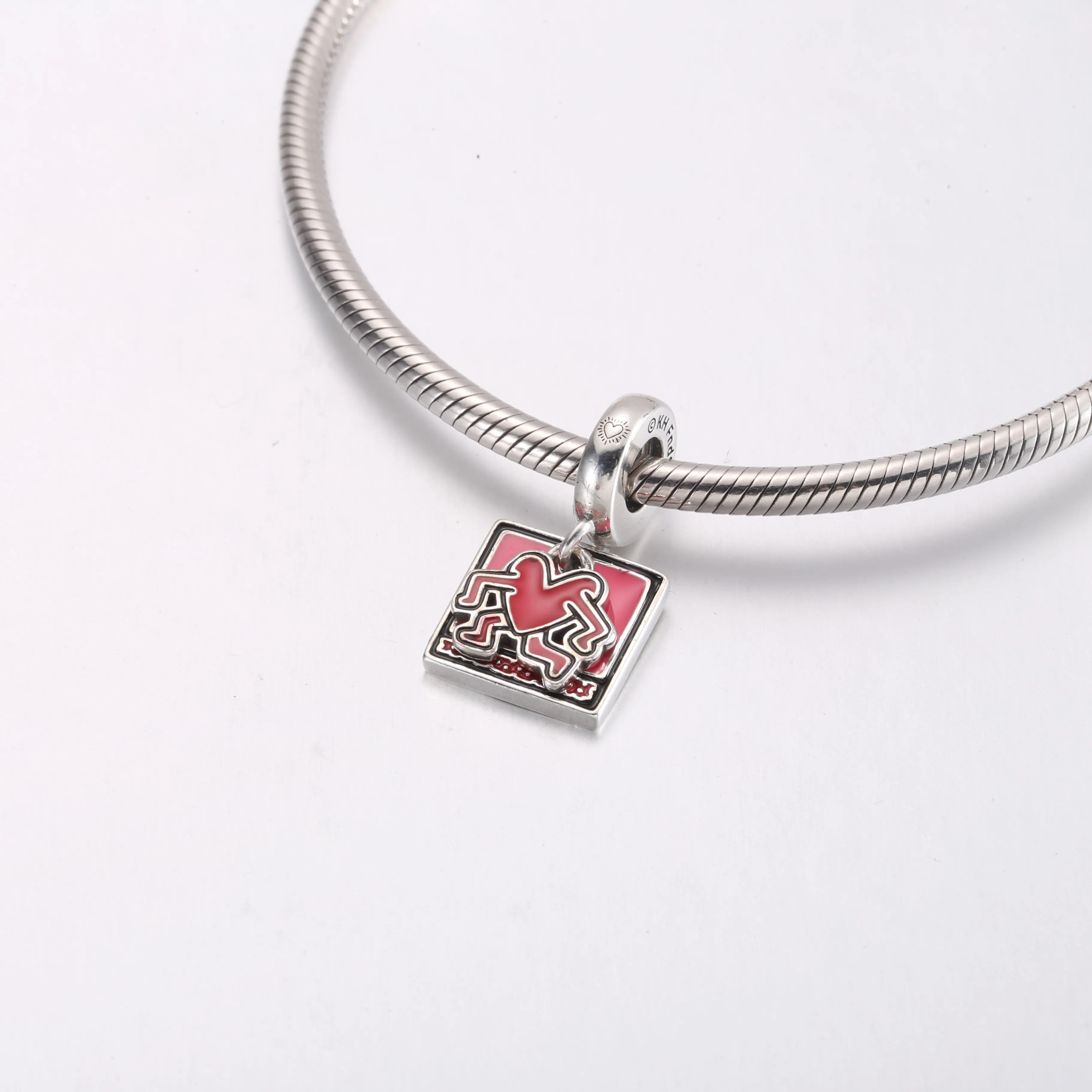 Keith Haring™ x Pandora Walking Heart Double Dangle Charm - 792216C01