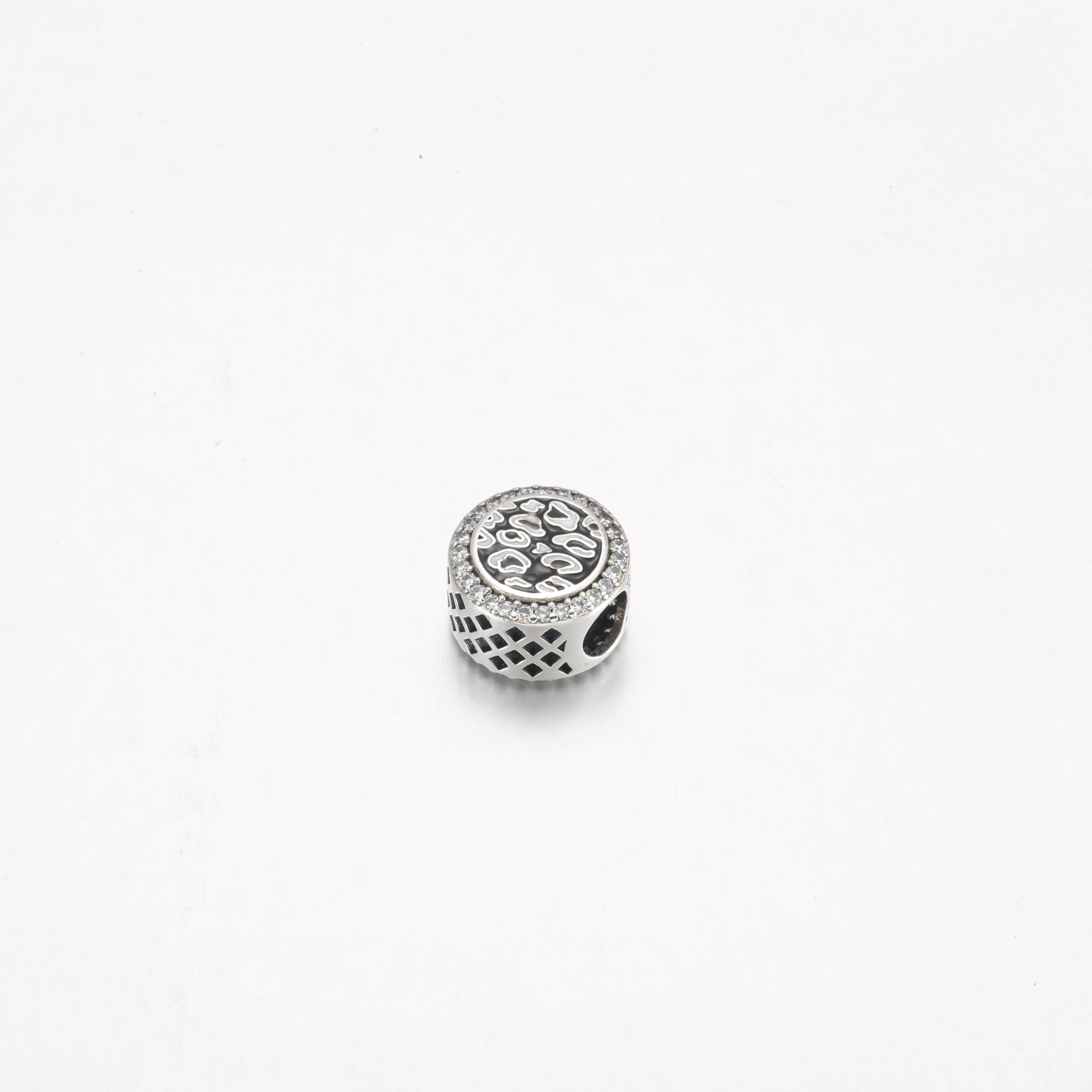 Pandora Black Leopard print sterling silver charm - 792016CZ_E023