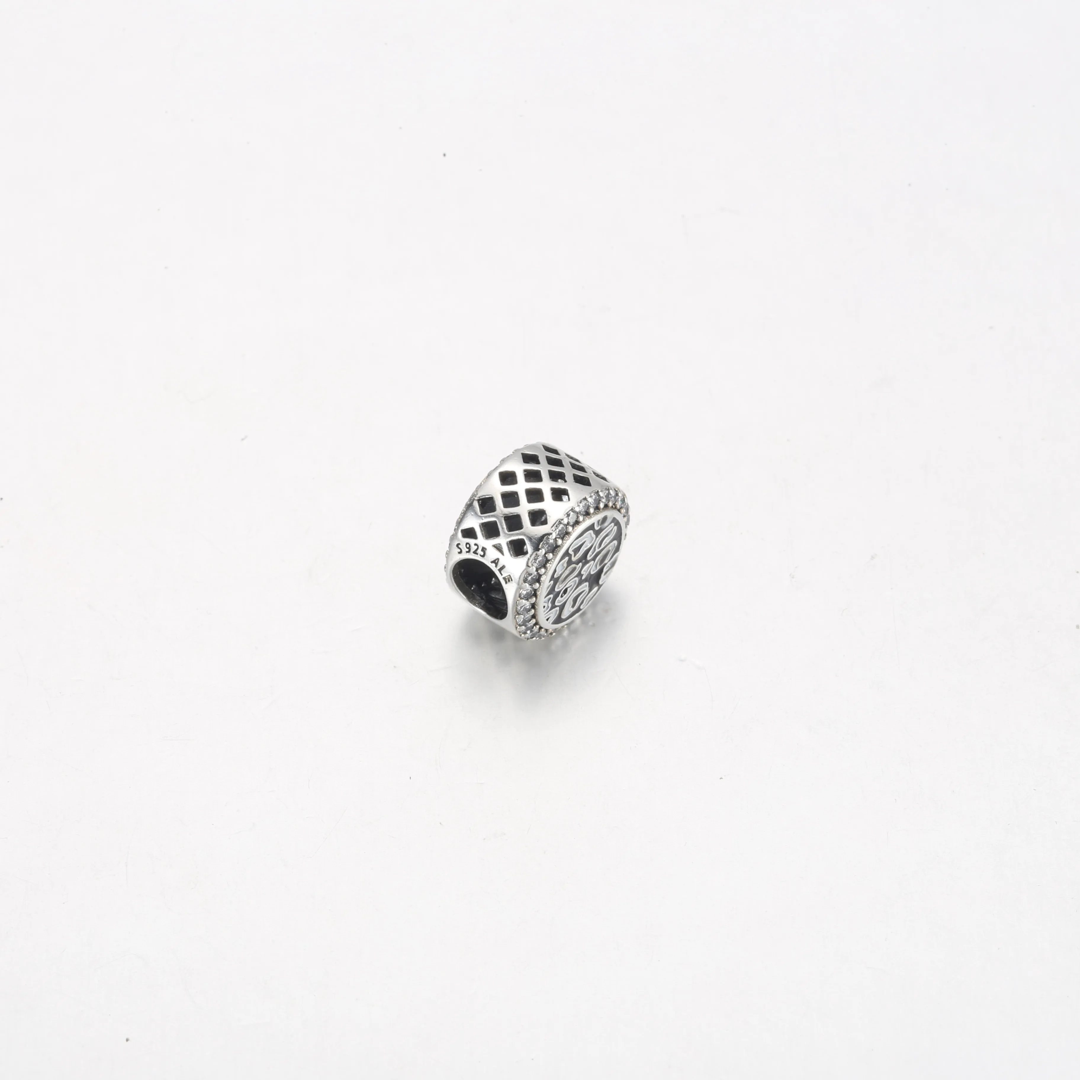 Pandora Black Leopard print sterling silver charm - 792016CZ_E023